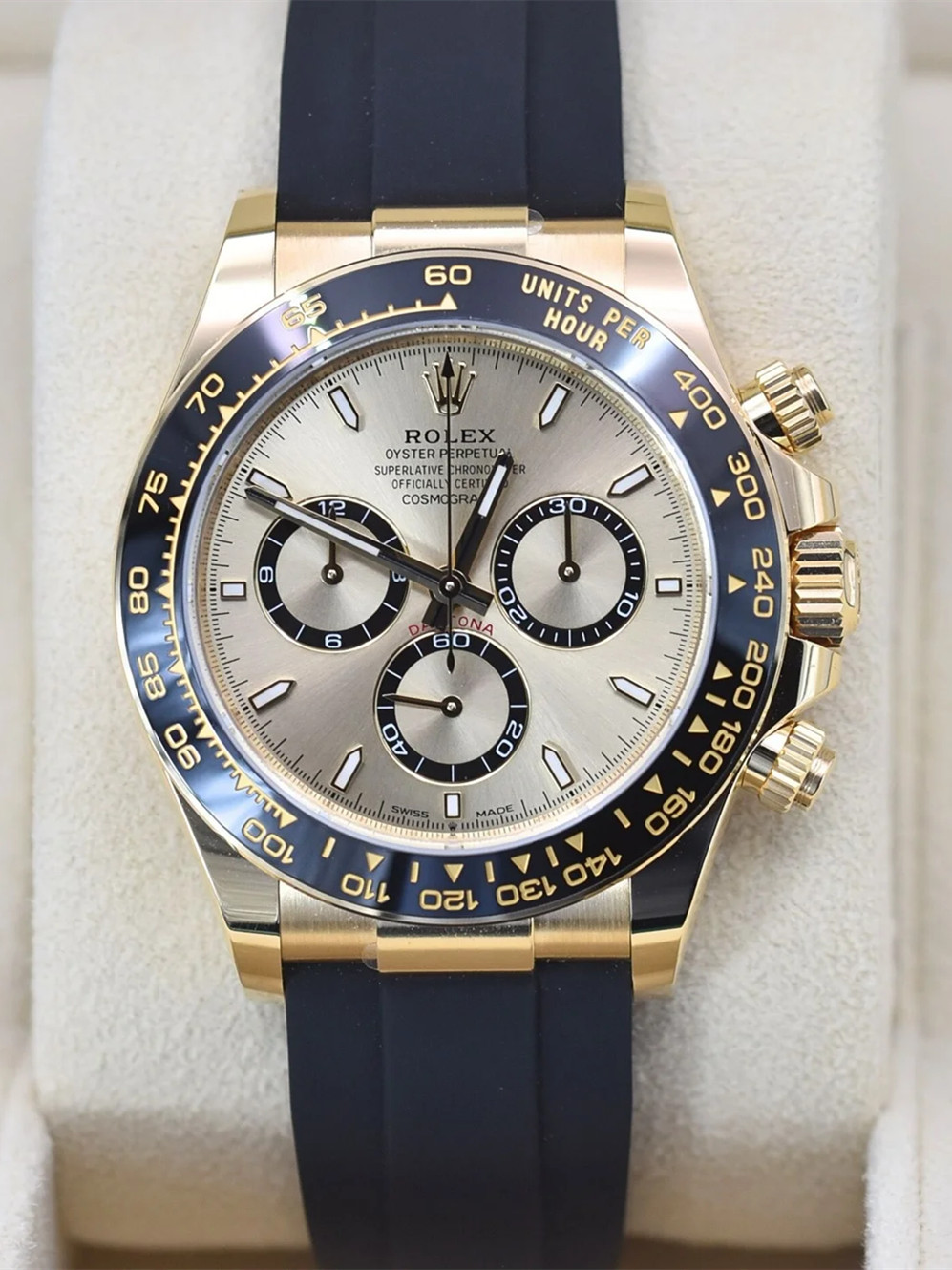 [2026 Mirror Grade]Rolex Daytona Yellow Gold/ Ceramic / Black /Oysterfex m126518LN-0010