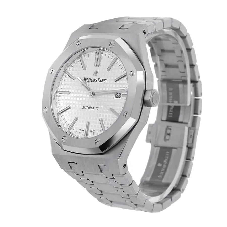 [2026 Mirror Grade]Audemars Piguet Royal Oak 41mm Rhodium-Toned Dial Titanium Bracelet Men's Watch
