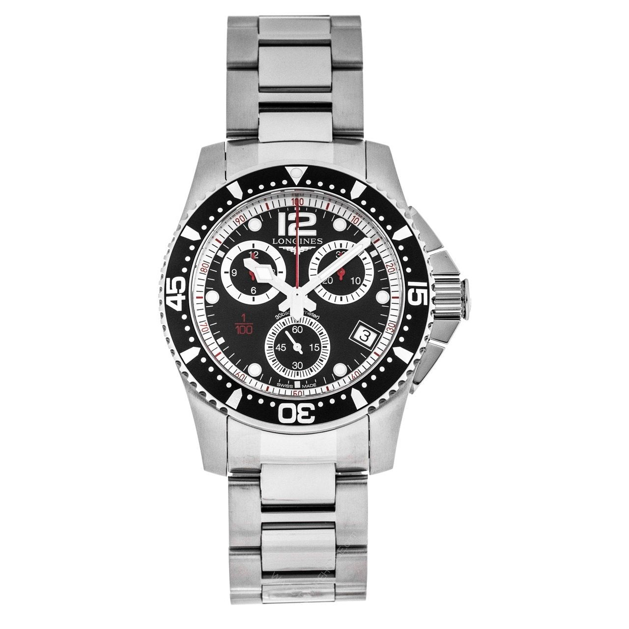[2026 Mirror Grade]Longines Men's L3.743.4.56.6 HydroConquest Chronograph Stainless Steel Watch