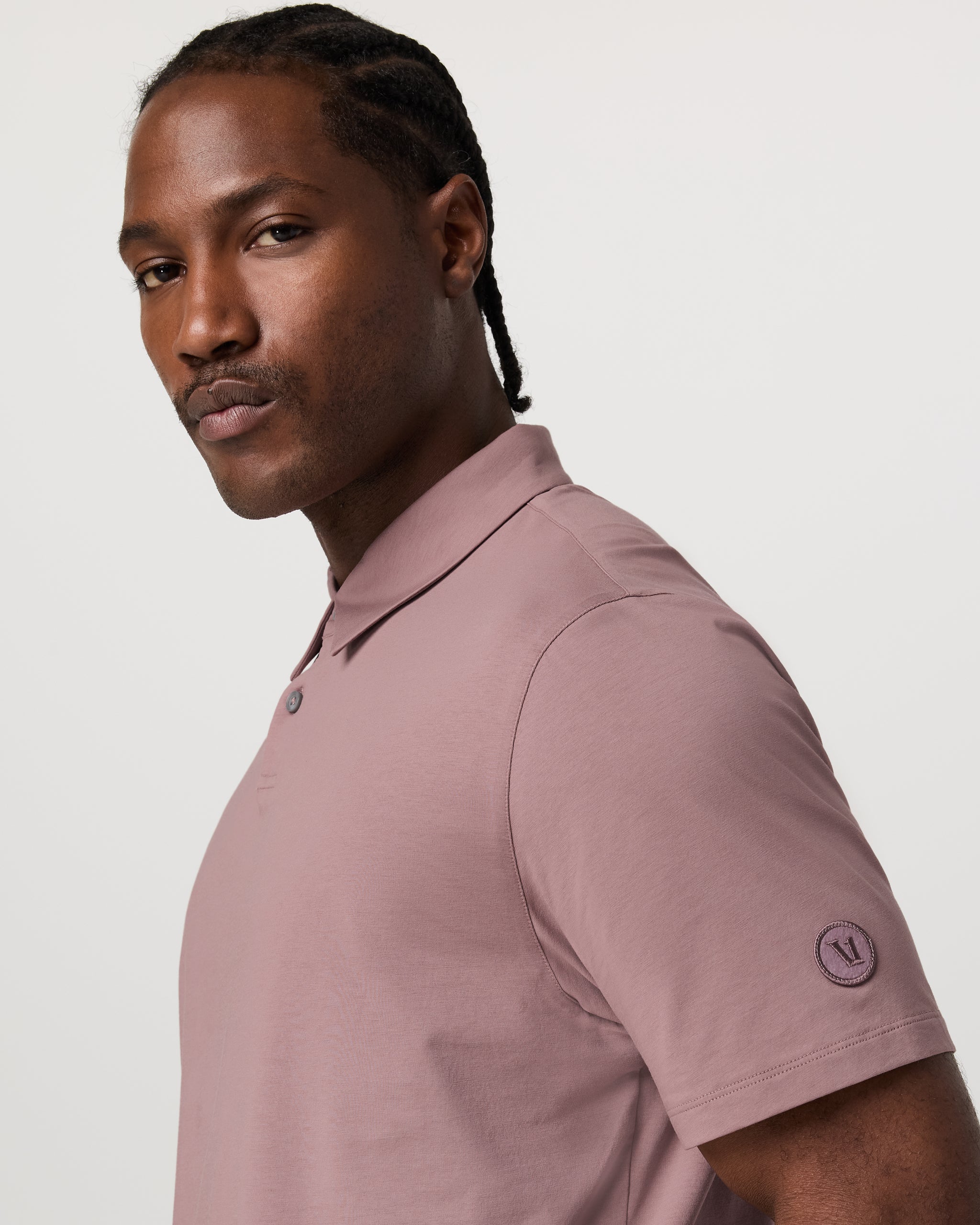 Short Sleeve Feather Polo
