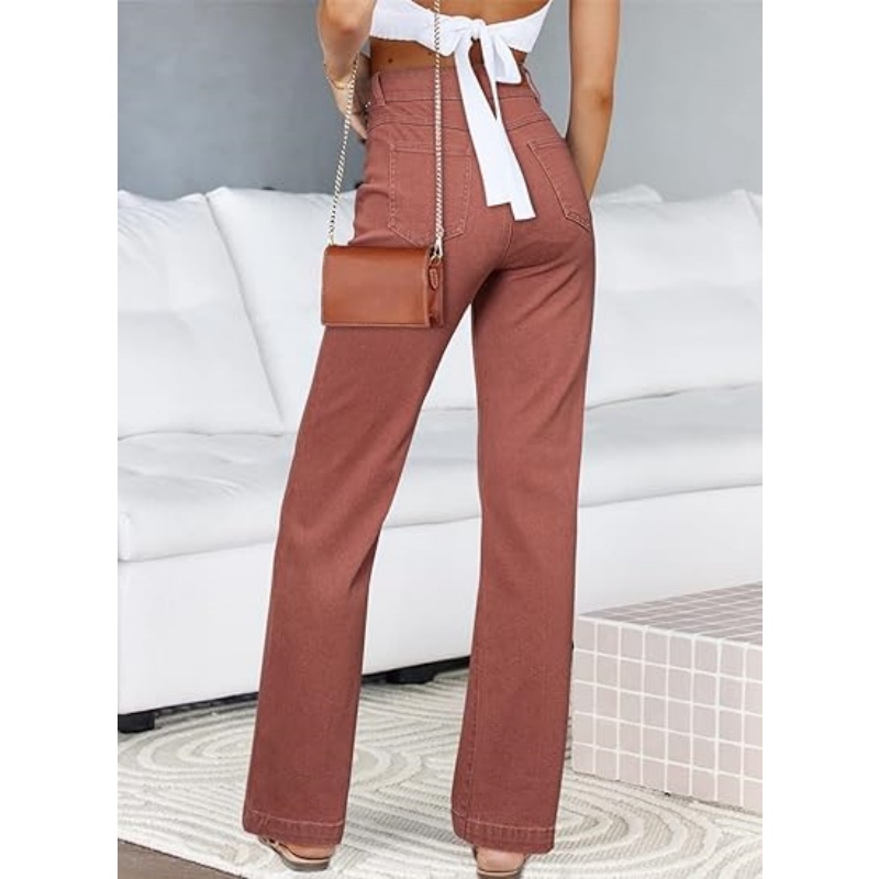 CHICDENLY Women's Jeans High Waisted Straight Leg