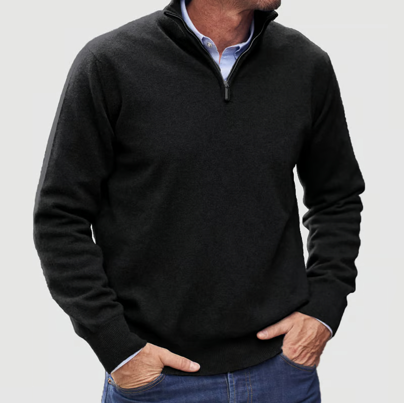 🔥Last Day 49% OFF-Men's Casual Zipper Basic Sweater