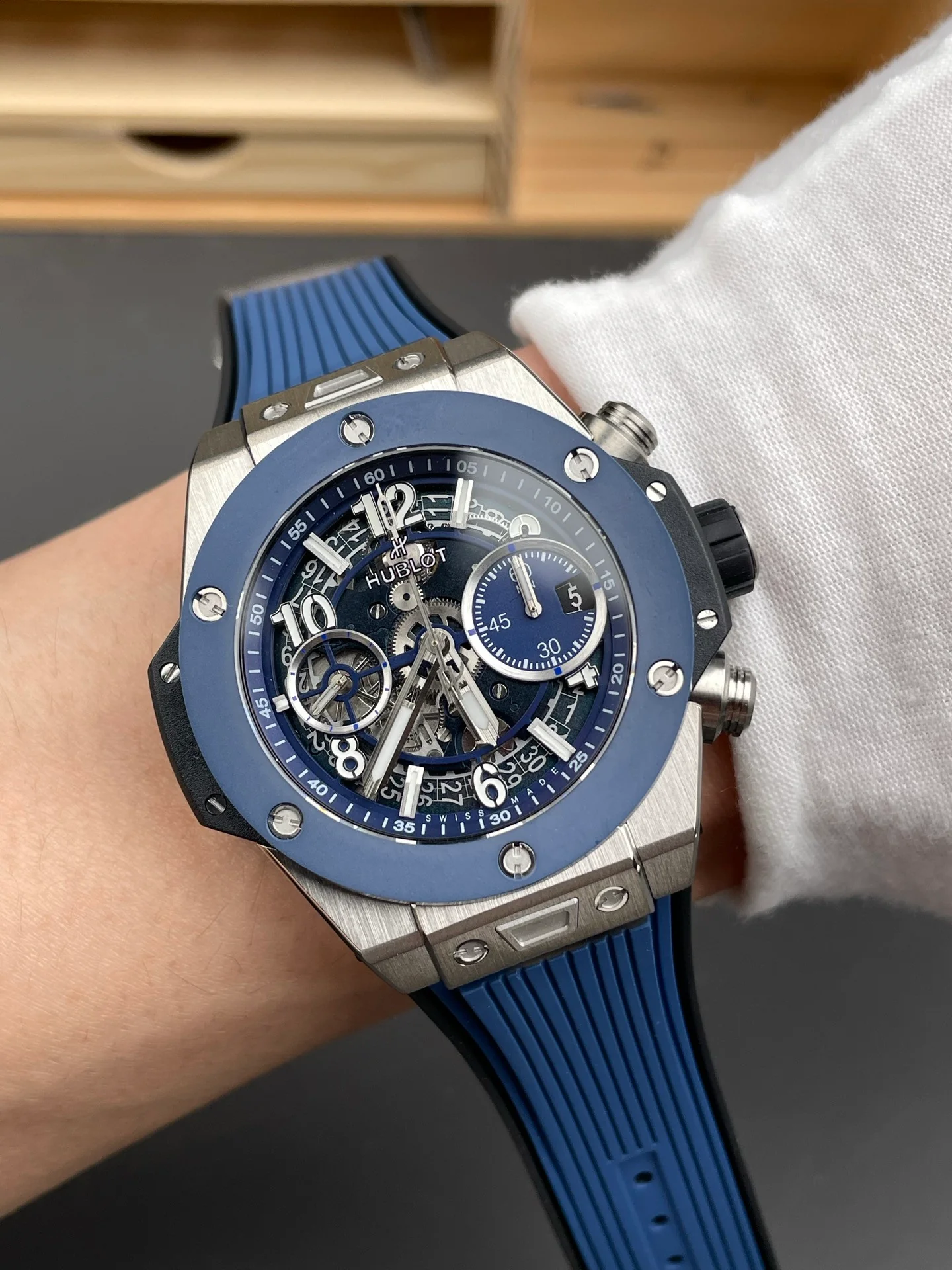 Big Bang Blue Ceramic Bezel Blue Dial