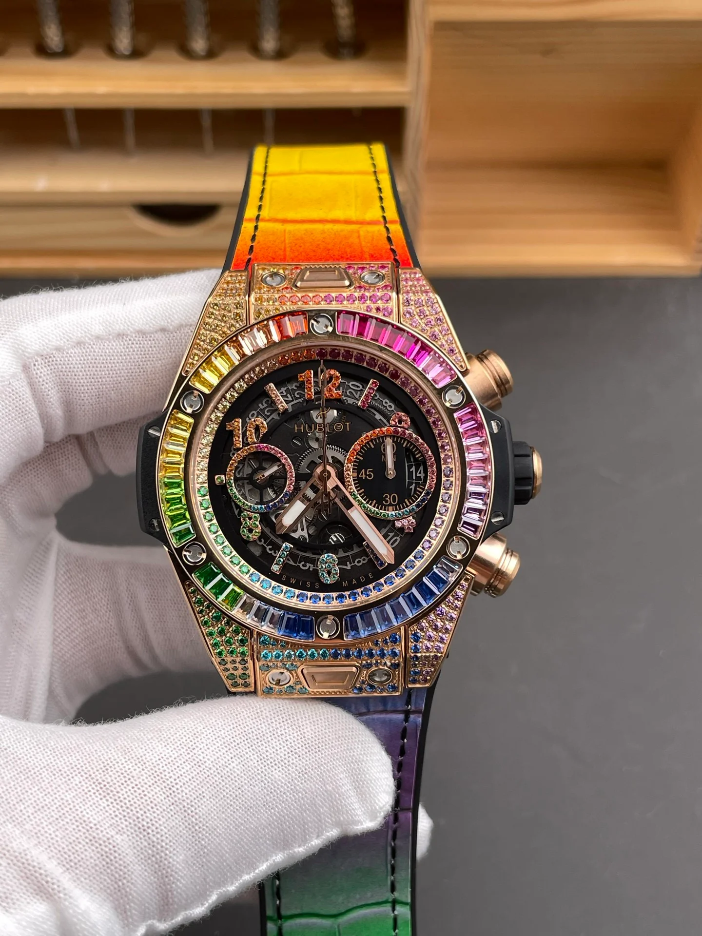 Big Bang Rainbow Diamond Chronograph