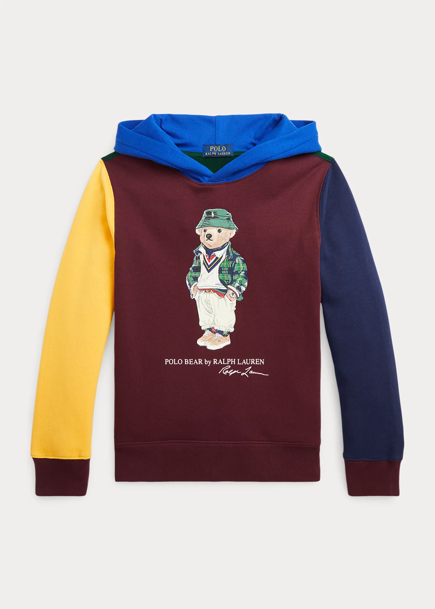 Polo Bear Color-Blocked Fleece Hoodie
