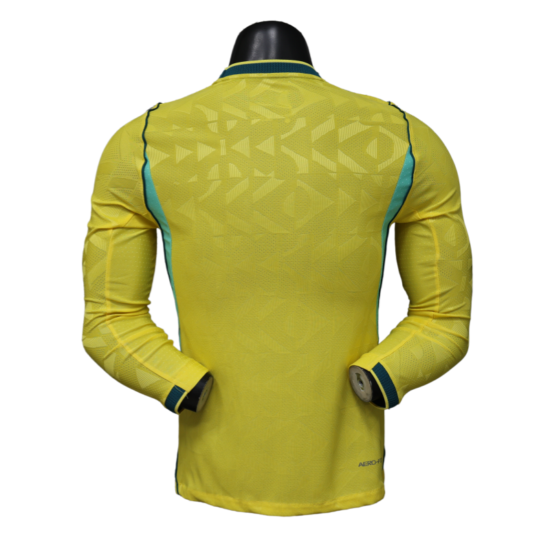 World Cup 2026 Brazil Home Shirt Long Sleeve Soccer Jersey - Player Version