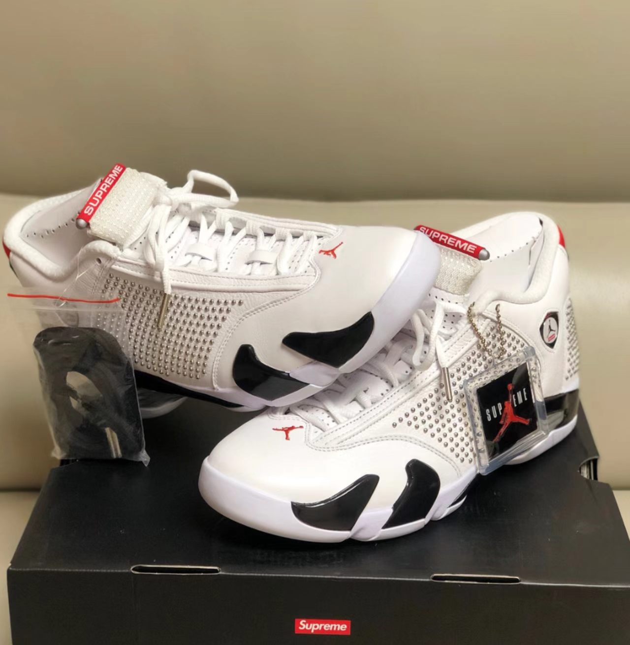 Supreme x Air Jordan 14 Retro "White"