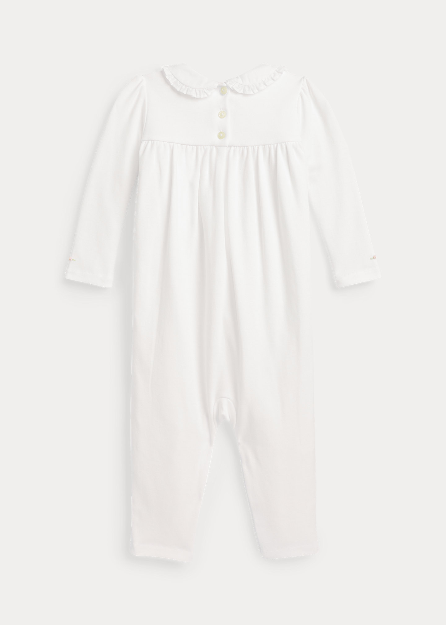Smocked Organic Cotton Coverall