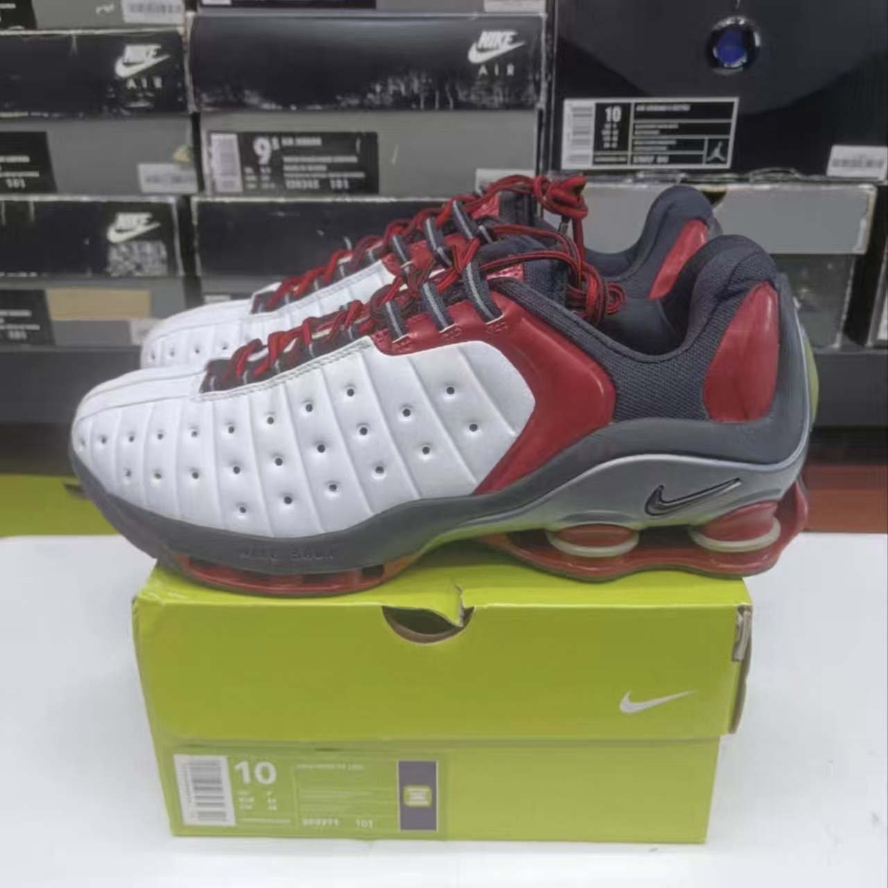 Nike Shox VC Low White Varsity Red Black