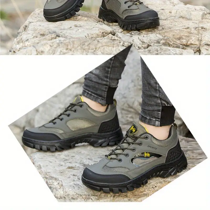 Outdoor Hiking Shoes High Quality Non-Slip Breathable PU Upper & Rubber Sole with EVA Cushioned Insole