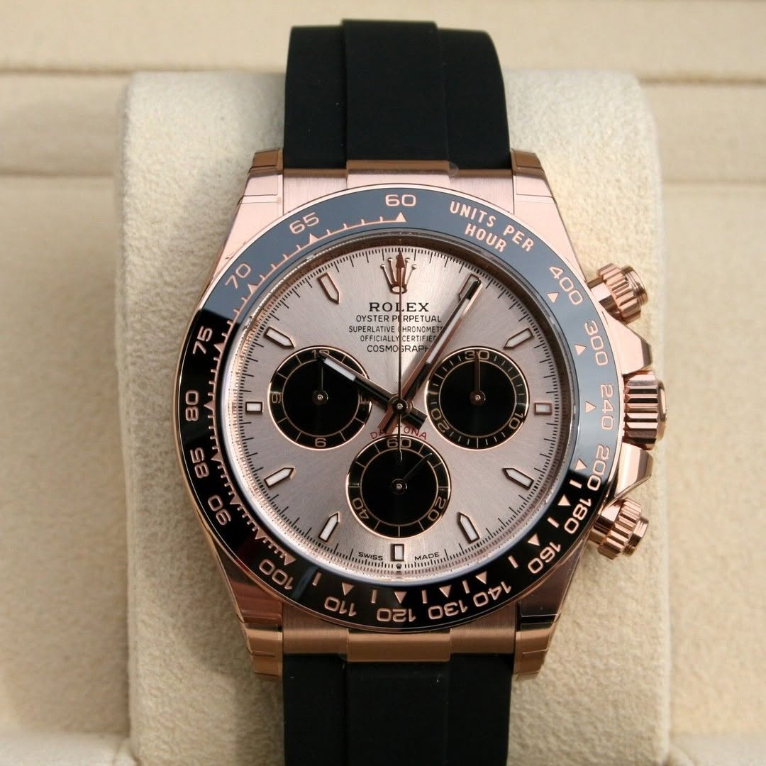 [2026 Mirror Grade]ROLEX Daytona Rose Gold/Ceramic /Sundust /Oysterfiex  m126515LN-0006