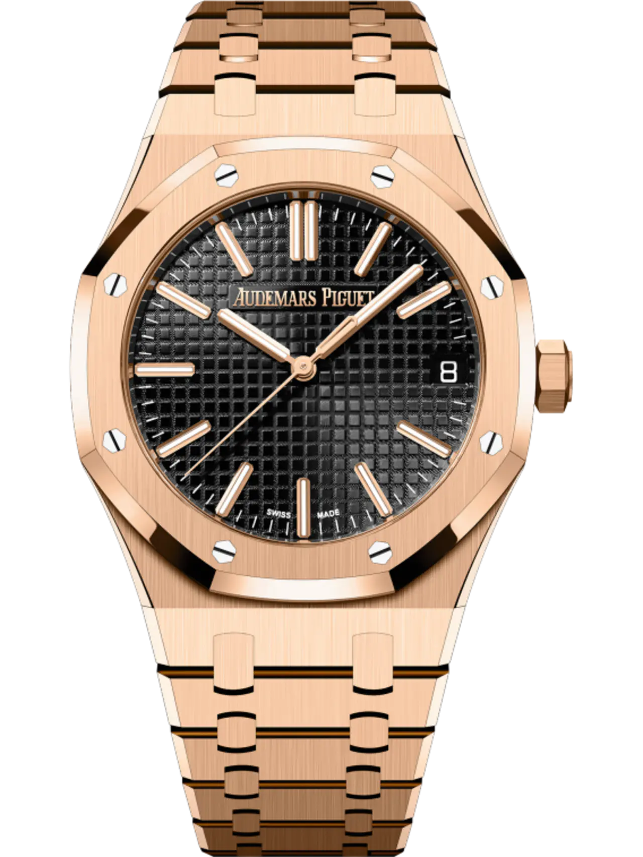 [2026 Mirror Grade]Audemars Piguet ROYAL OAK Pink Gold Black Dial 41mm 15510OR.OO.1320OR.04