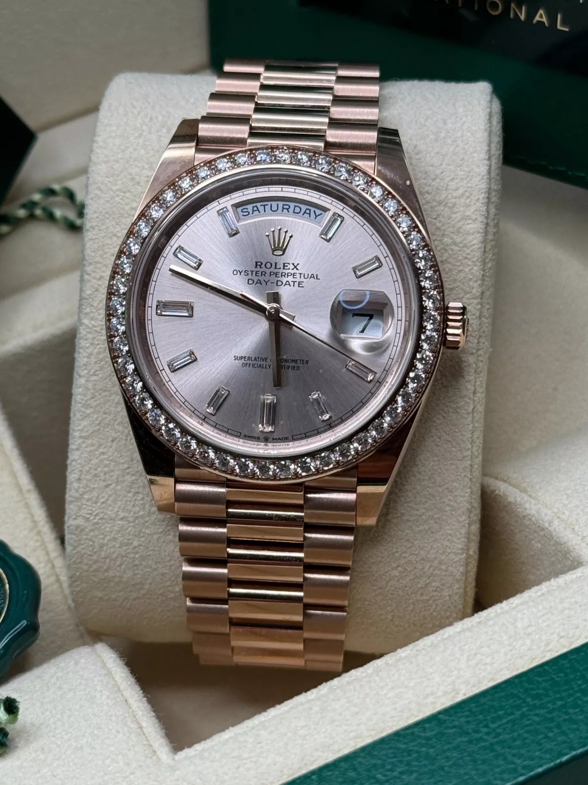 [2026 Mirror Grade]RLX  Day-Date 40mm Sundust Diamonds Dial 228345rbr-0007
