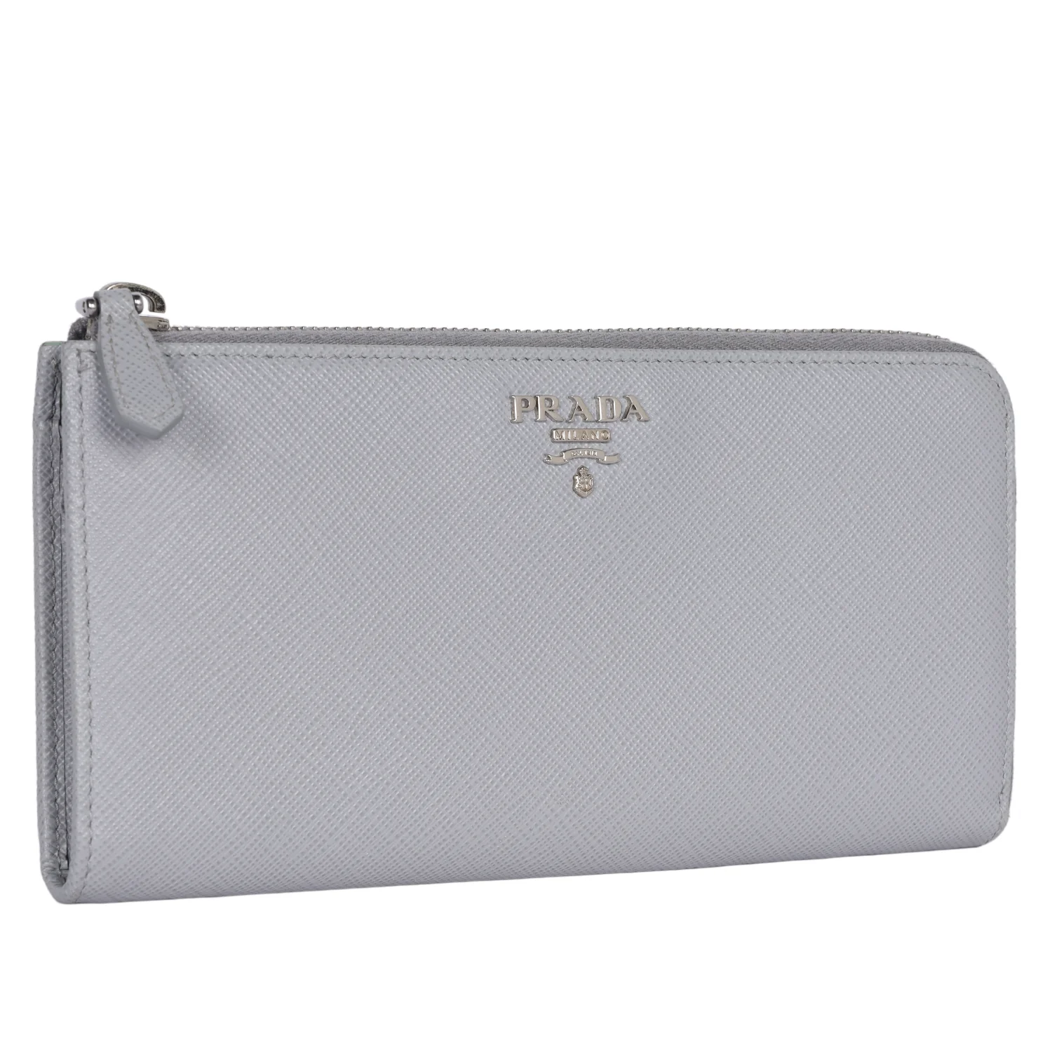 Saffiano Triangle Half Zip Wallet