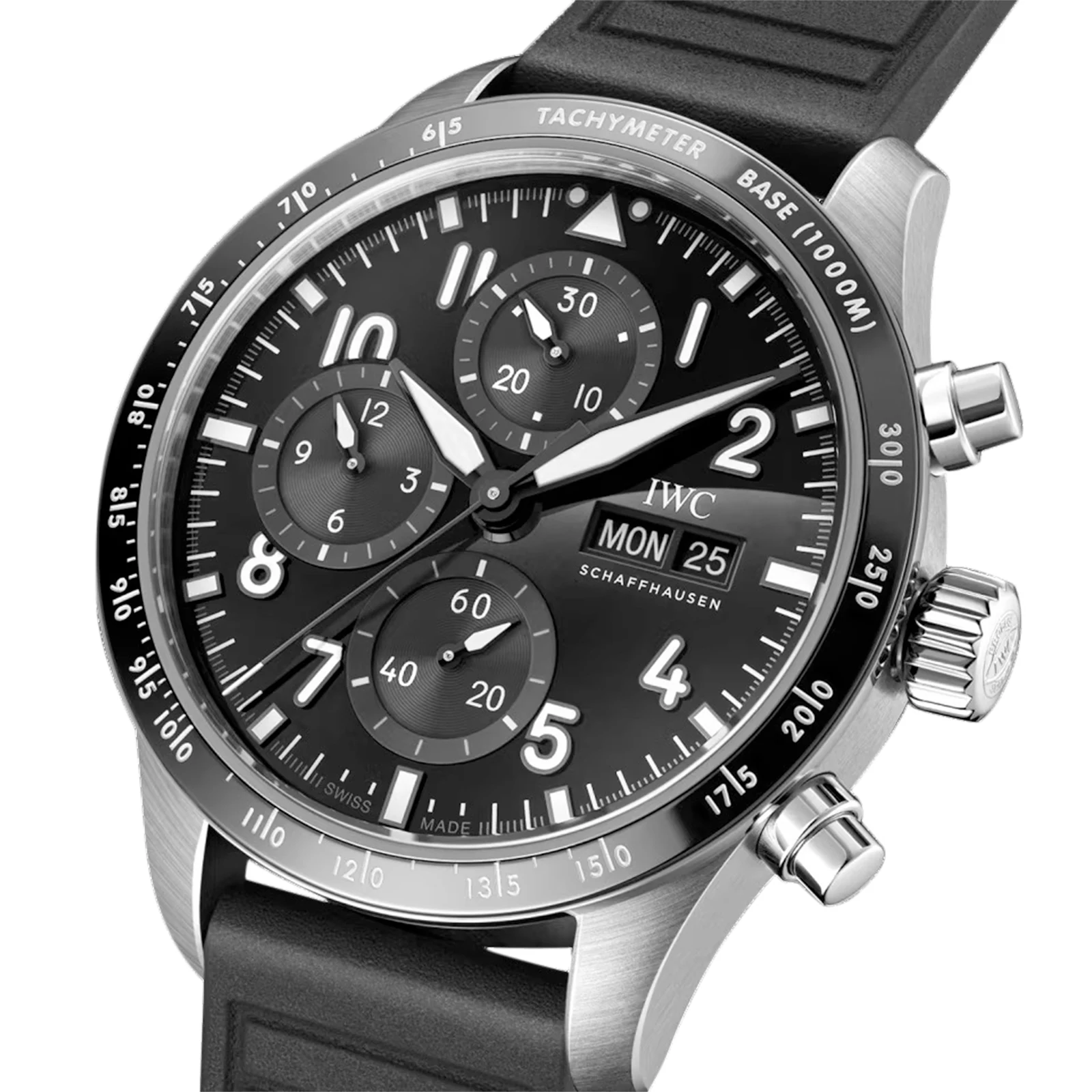 [2026 Mirror Grade]IWC Pilot Performance Chronograph 41mm AMG Mens Watch Black Rubber IW388305