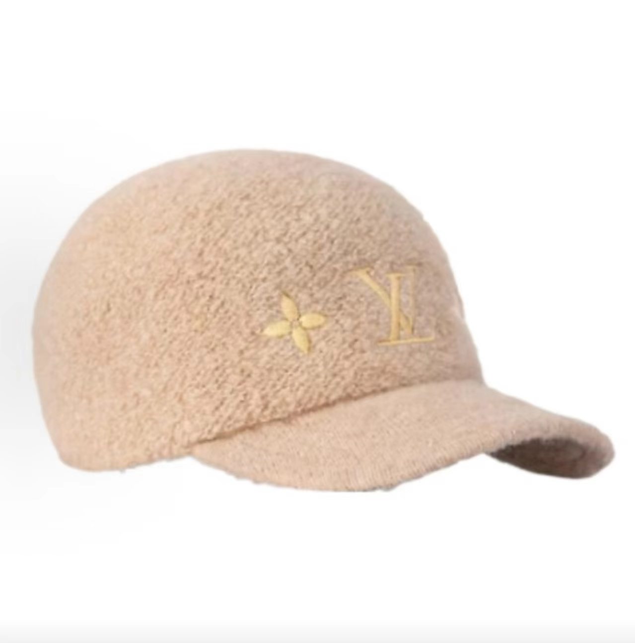 Louis Vuitton Beige Terry Cloth LV and Monogram Flower Embroidery Baseball Cap