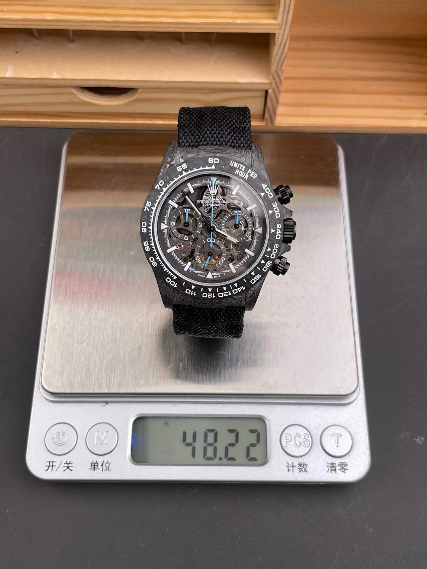 Carbon Daytona Skeleton Dial