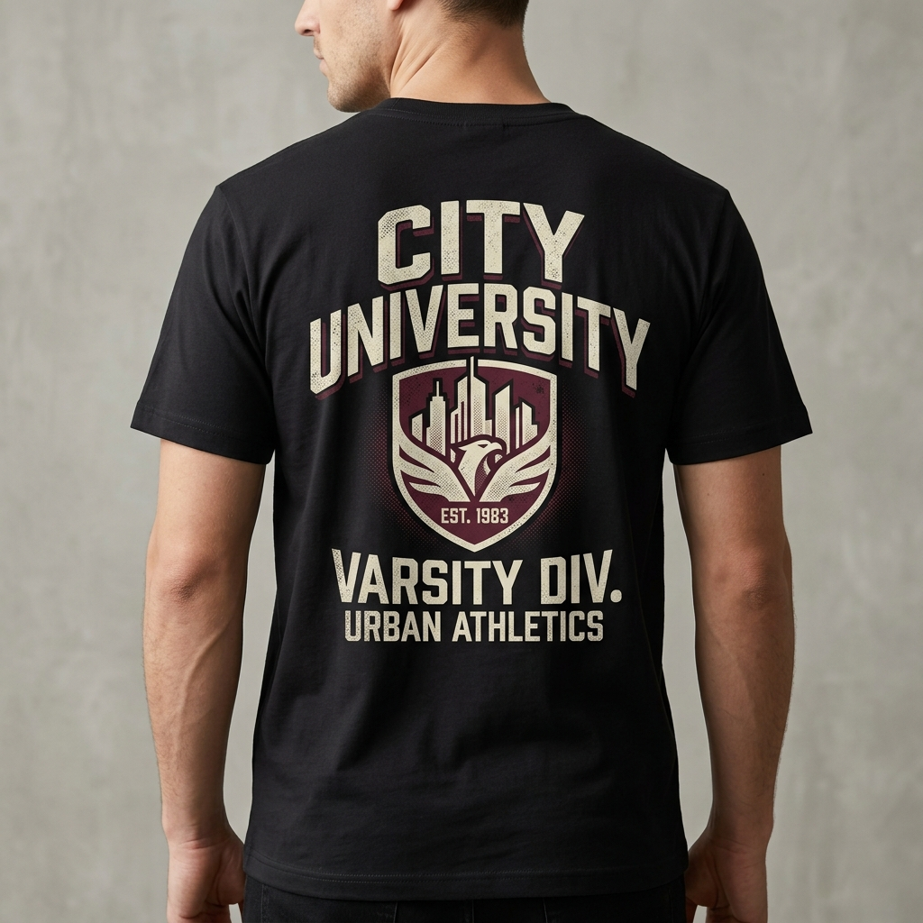 City Varsity Tee, Vintage Athletic Graphic T-Shirt, Unisex Streetwear Shirt CityTee7