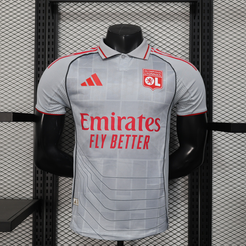 Olympique Lyonnais Authentic Soccer Jersey Third Away Shirt 2025-26