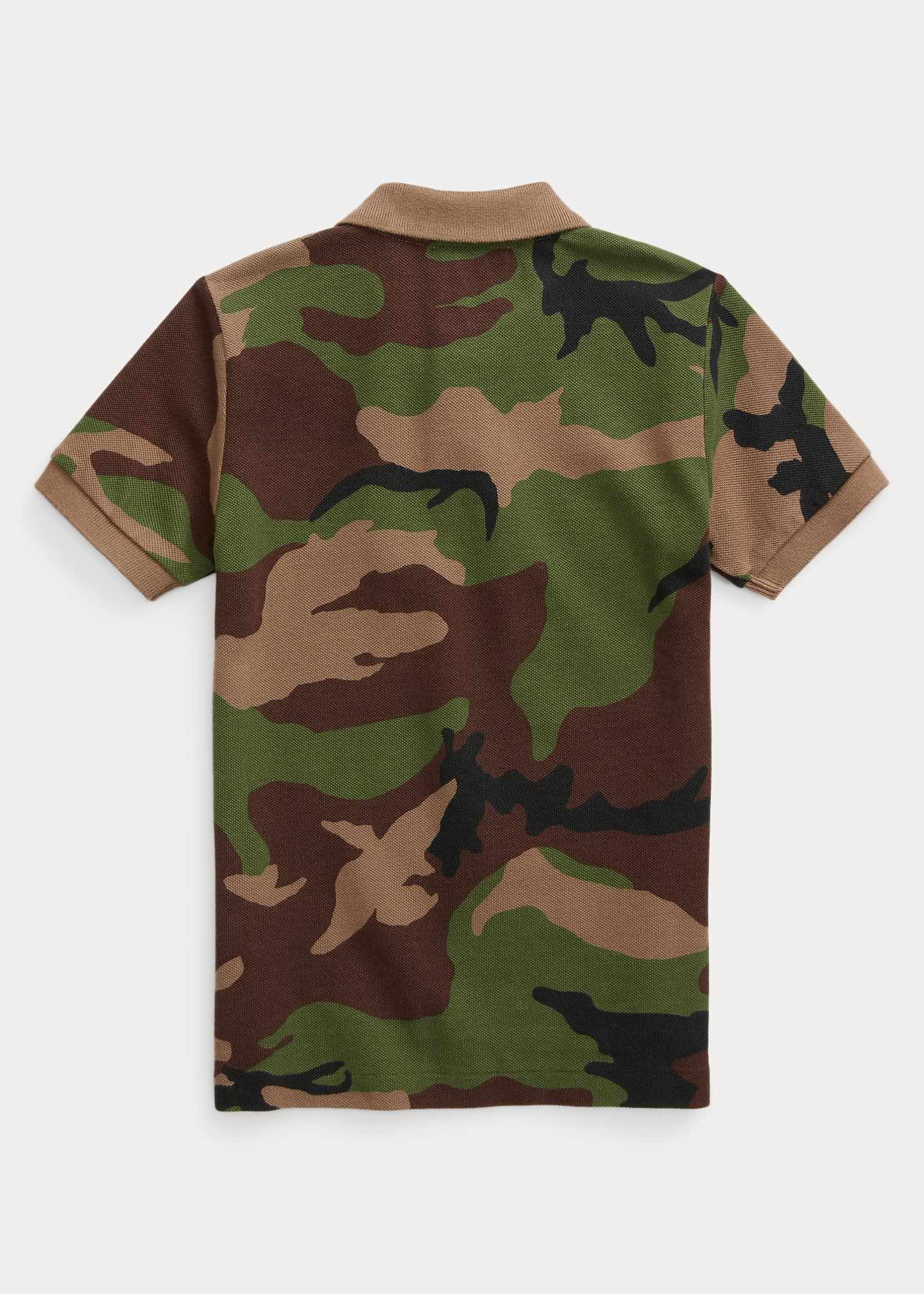 Camo Cotton Mesh Polo Shirt