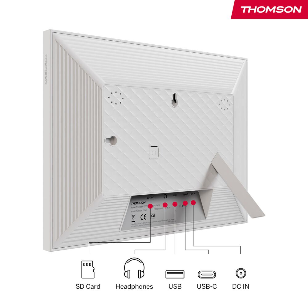 THOMSON Ramka cyfrowa na zdjęcia Thomson F10W, 10”, 32 GB, biała