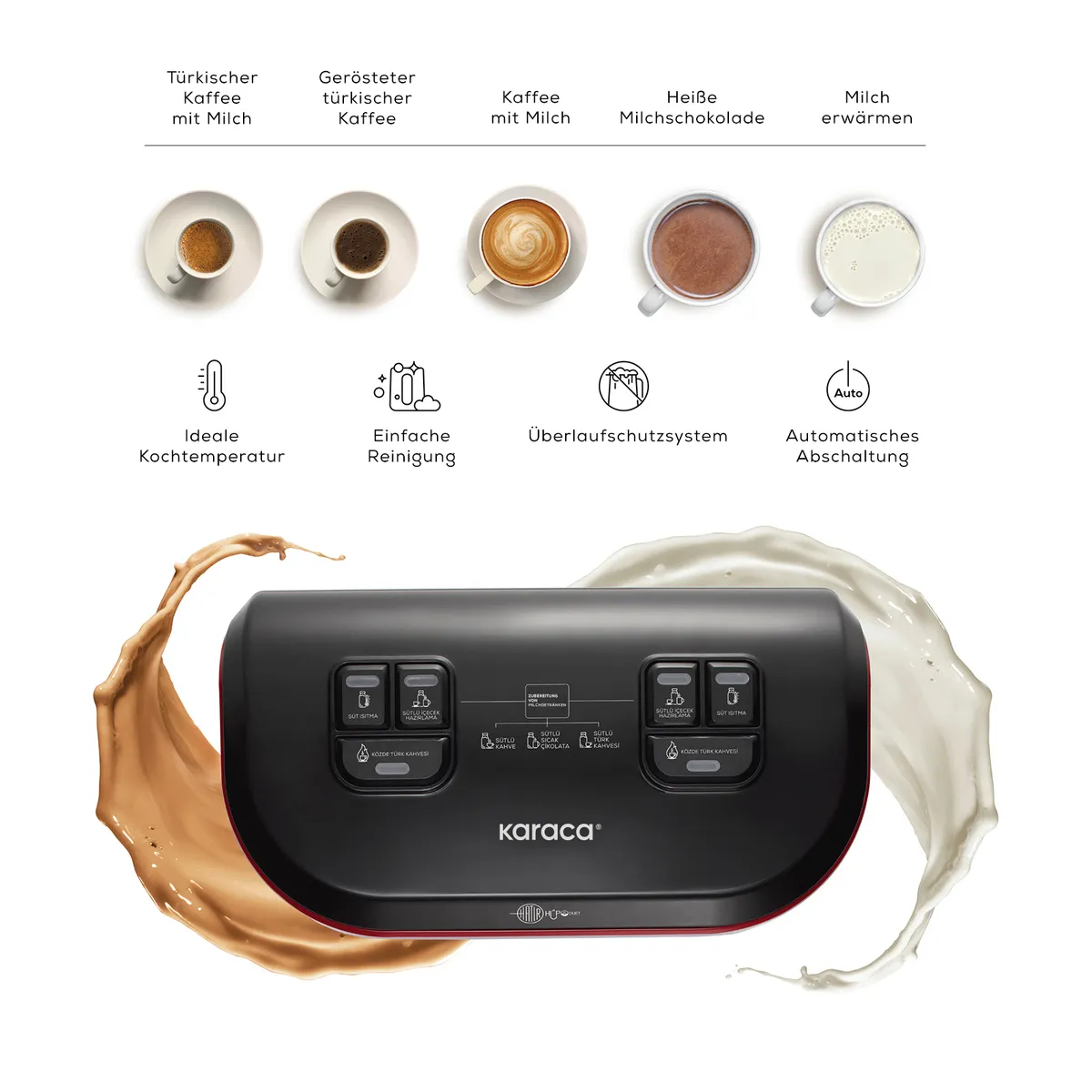 Machine à café turc Karaca Hatır Hups Duet, couleur or rose