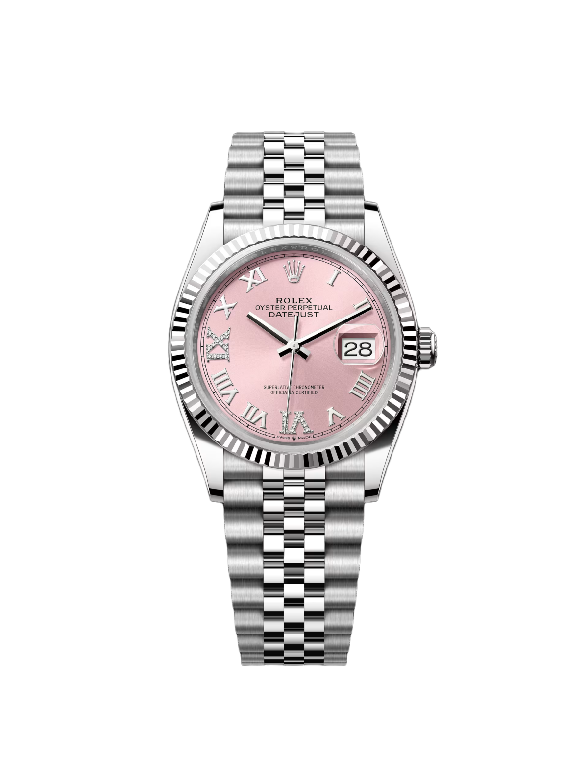 [2026 Mirror Grade]RLX  Datejust 36mm 126234 Pink Roman Dial Oyster Stainless Steel