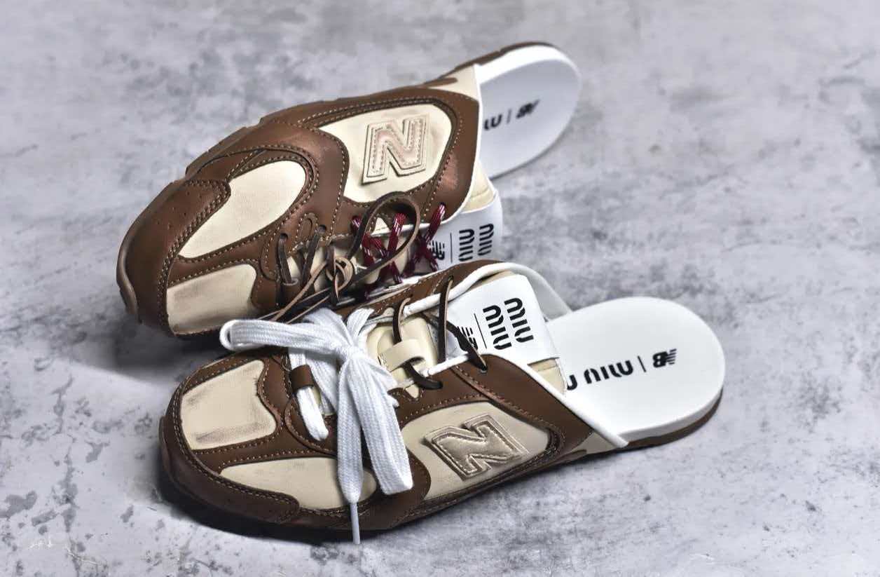 New Balance × Miu Miu 530 SL Leather Mule