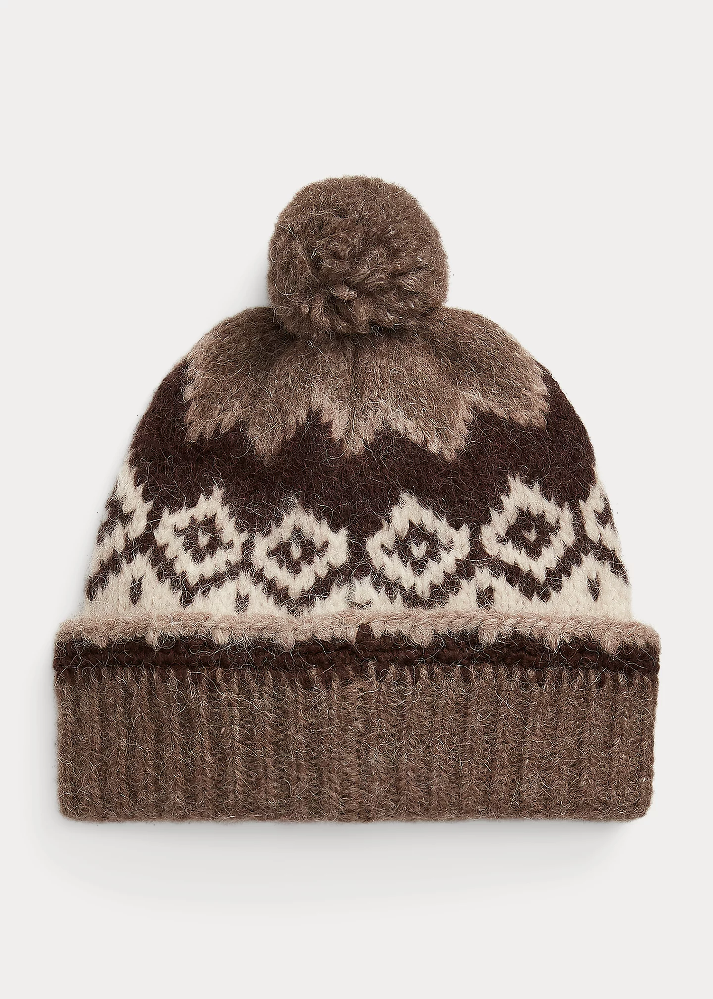Alpaca-Wool-Blend Pom-Pom Beanie