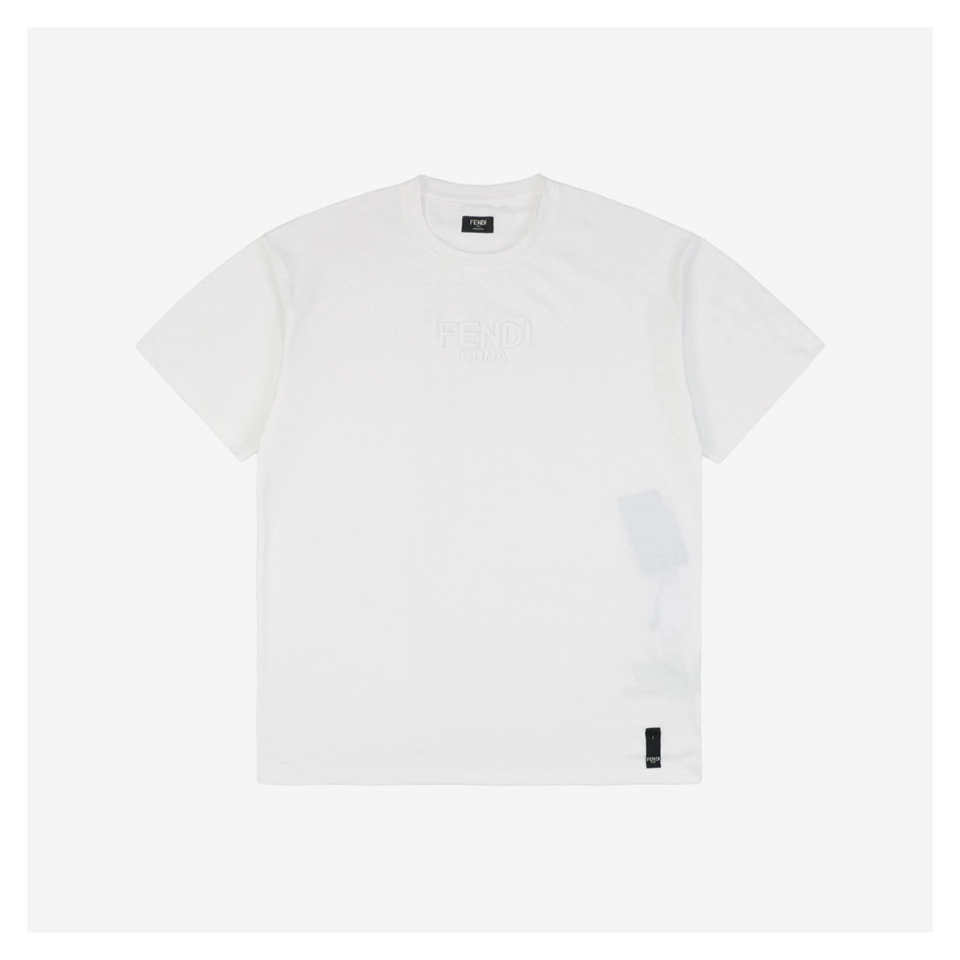 F Front Logo Embroidered T-Shirt (Black/White)