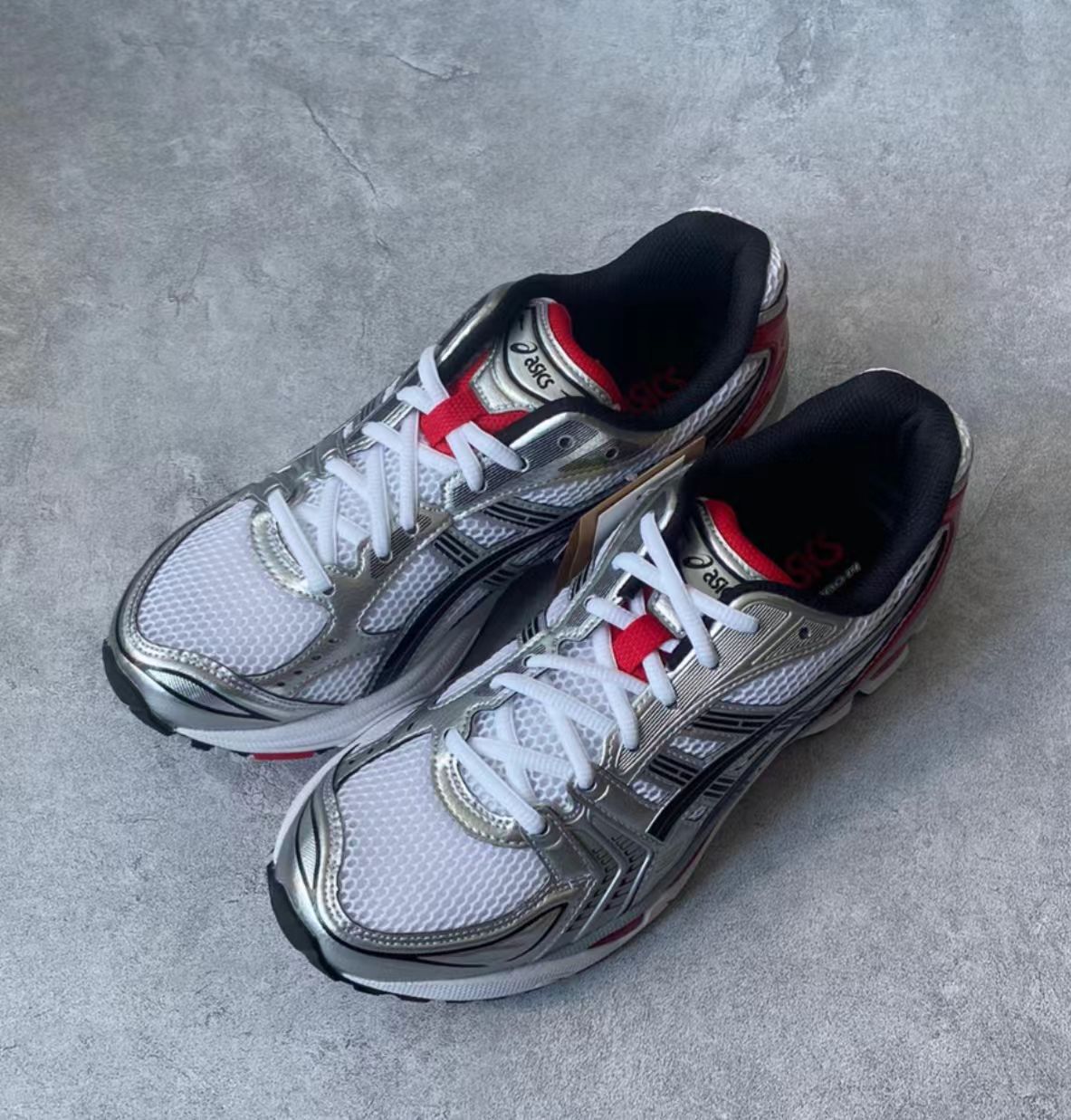 ASICS GEL-Kayano 14 White/Pure Silver/Red