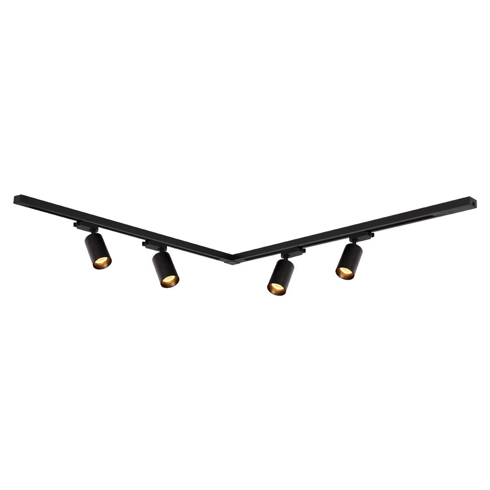 MILAGRO Lampa sufitowa Milagro Pipe Track 4 x GU10, na szynie, 1,5 m, czarna