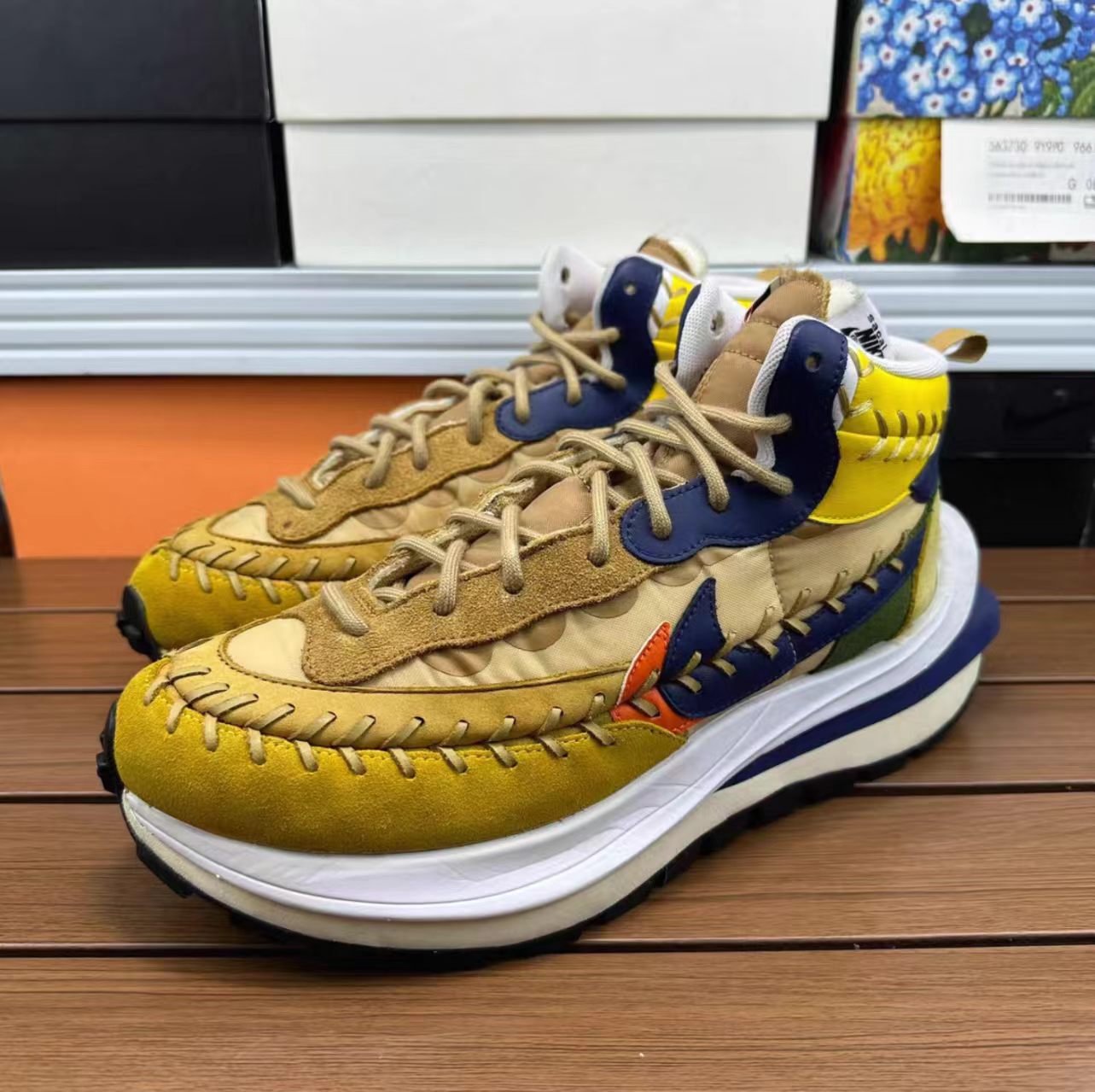 Jean Paul Gaultier x Sacai x Nike VaporWaffle High Tan Multi