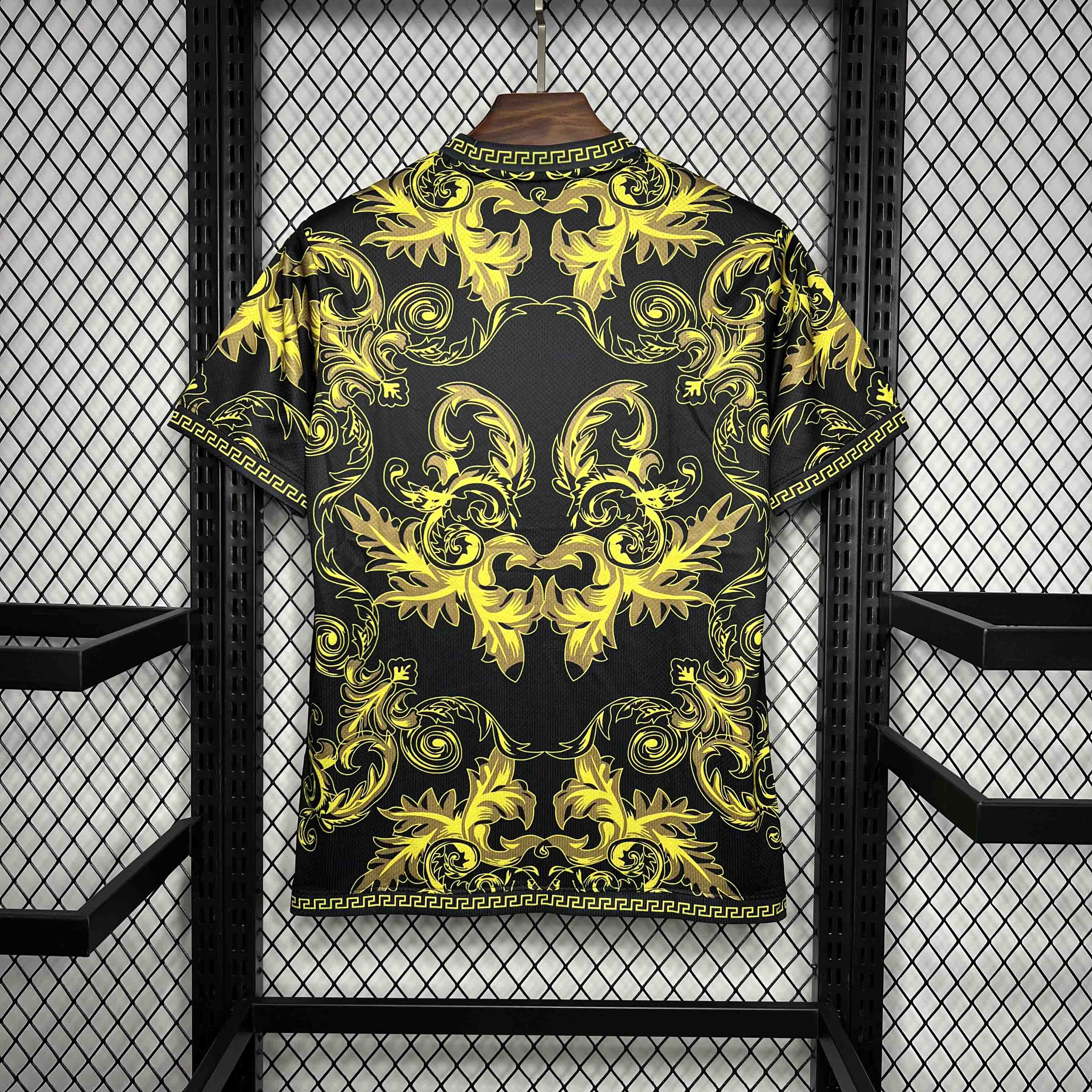 Italy Soccer Jersey x Versace Gold Special Edition Custom Shirt 2022