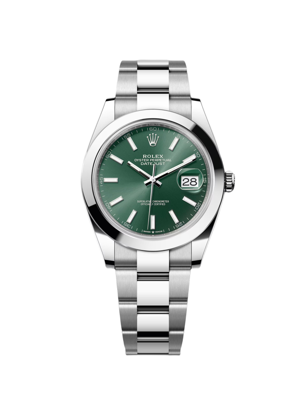 [2026 Mirror Grade]RLX Datejust 41mm 126300 Mint Green Dial Stainless Steel Oyster Bracelet Watch