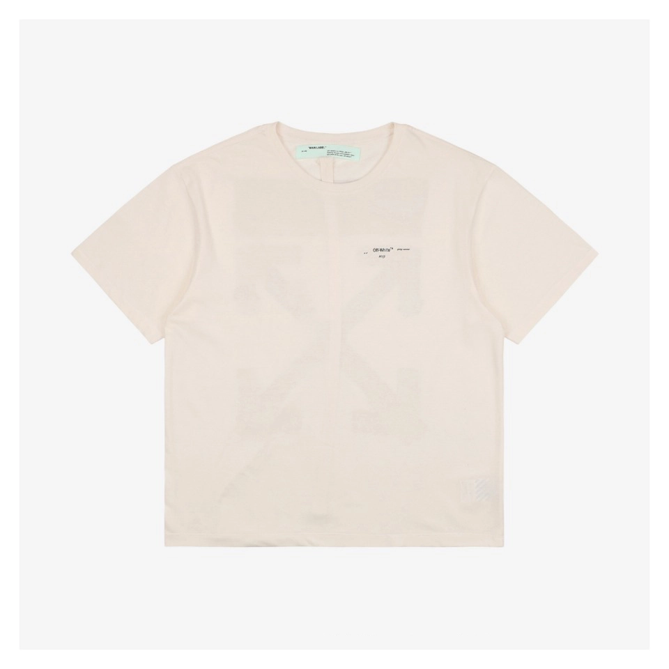 OFF-WHITE Watercolor Oil-Paint Arrow Print T-Shirt (White/Black)