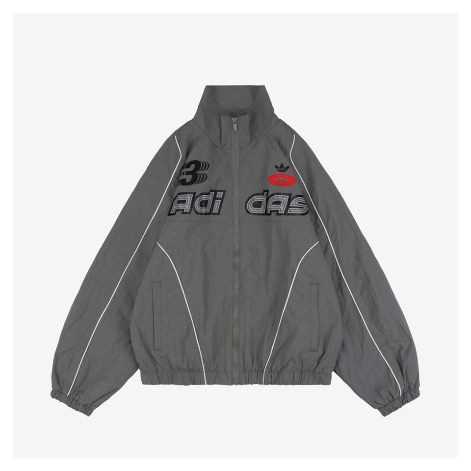 Adidas Valentine's Day Trefoil Reflective Track Jacket (Black/Grey)