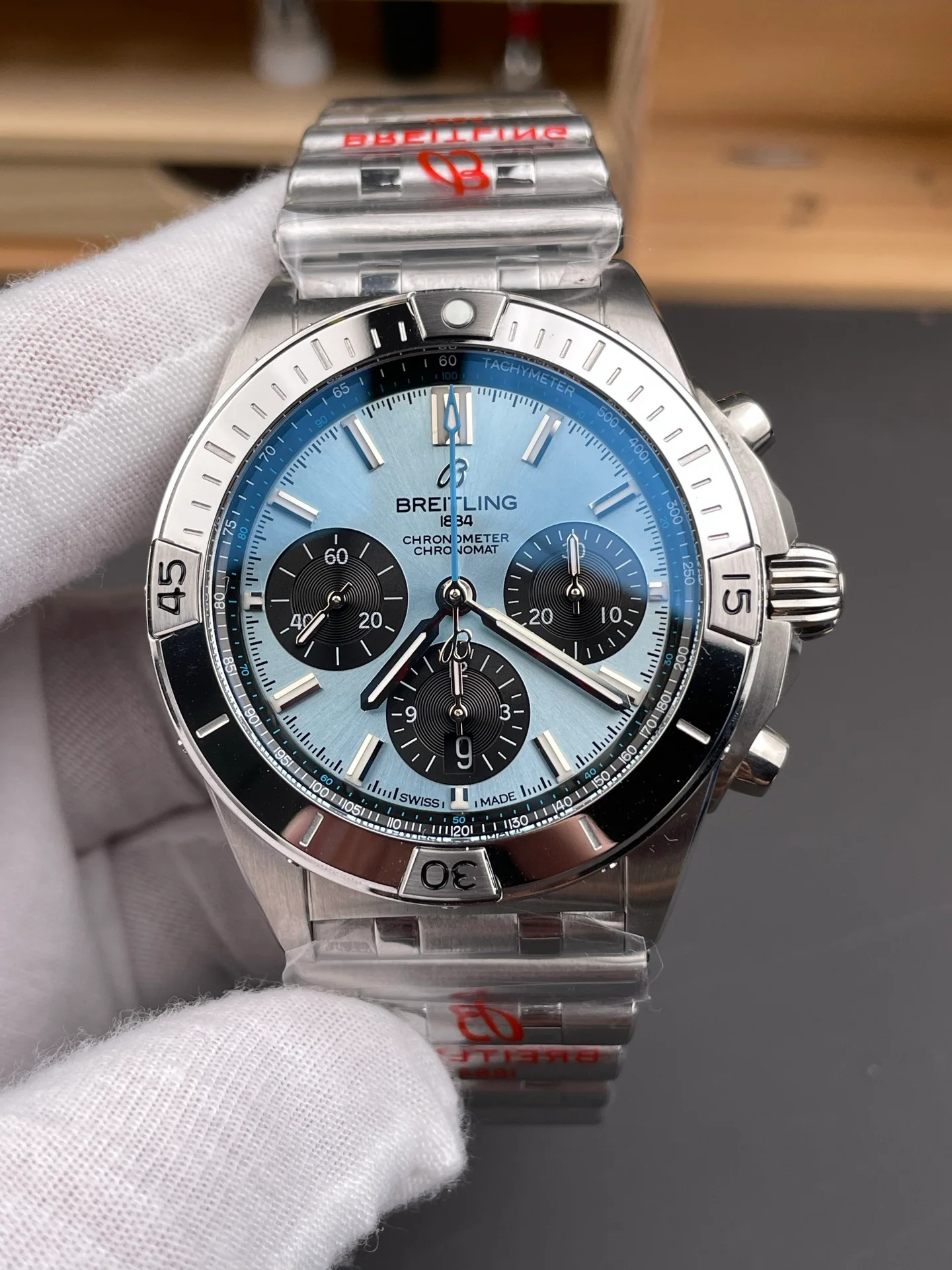 Chronomat B01 Ice Blue Dial