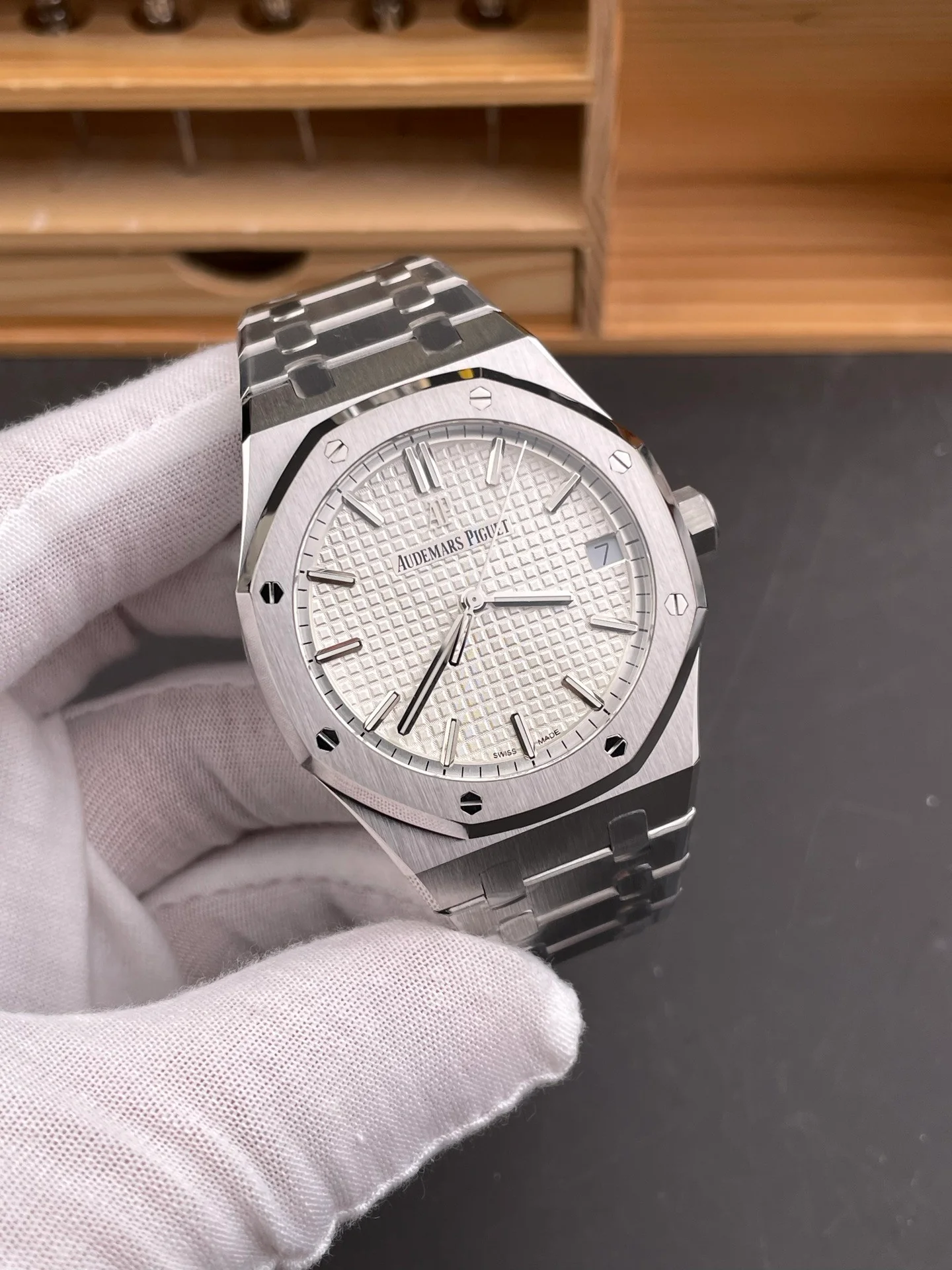 Royal Oak 15500 White Dial V2