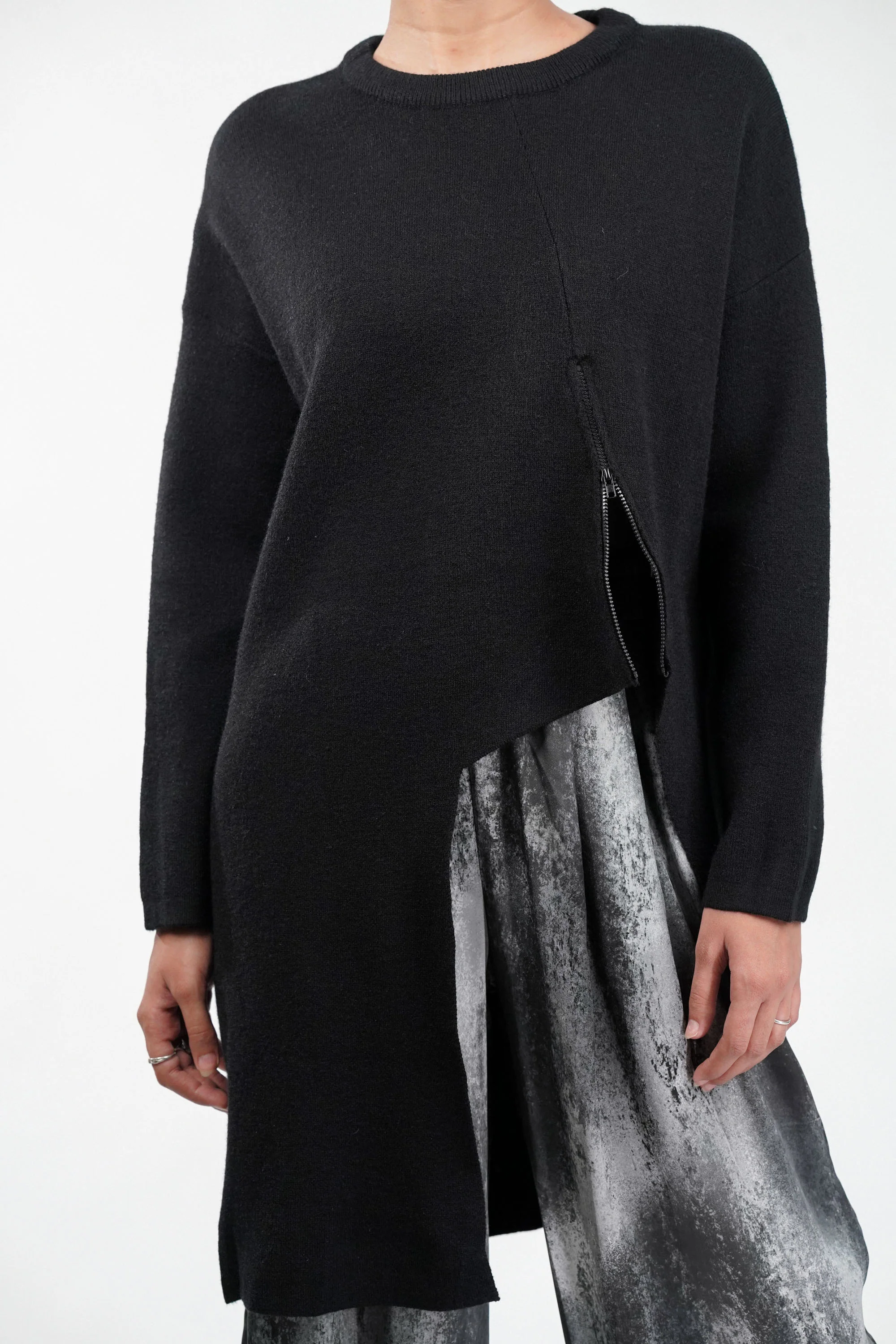 Black Framed Box knit Sweater