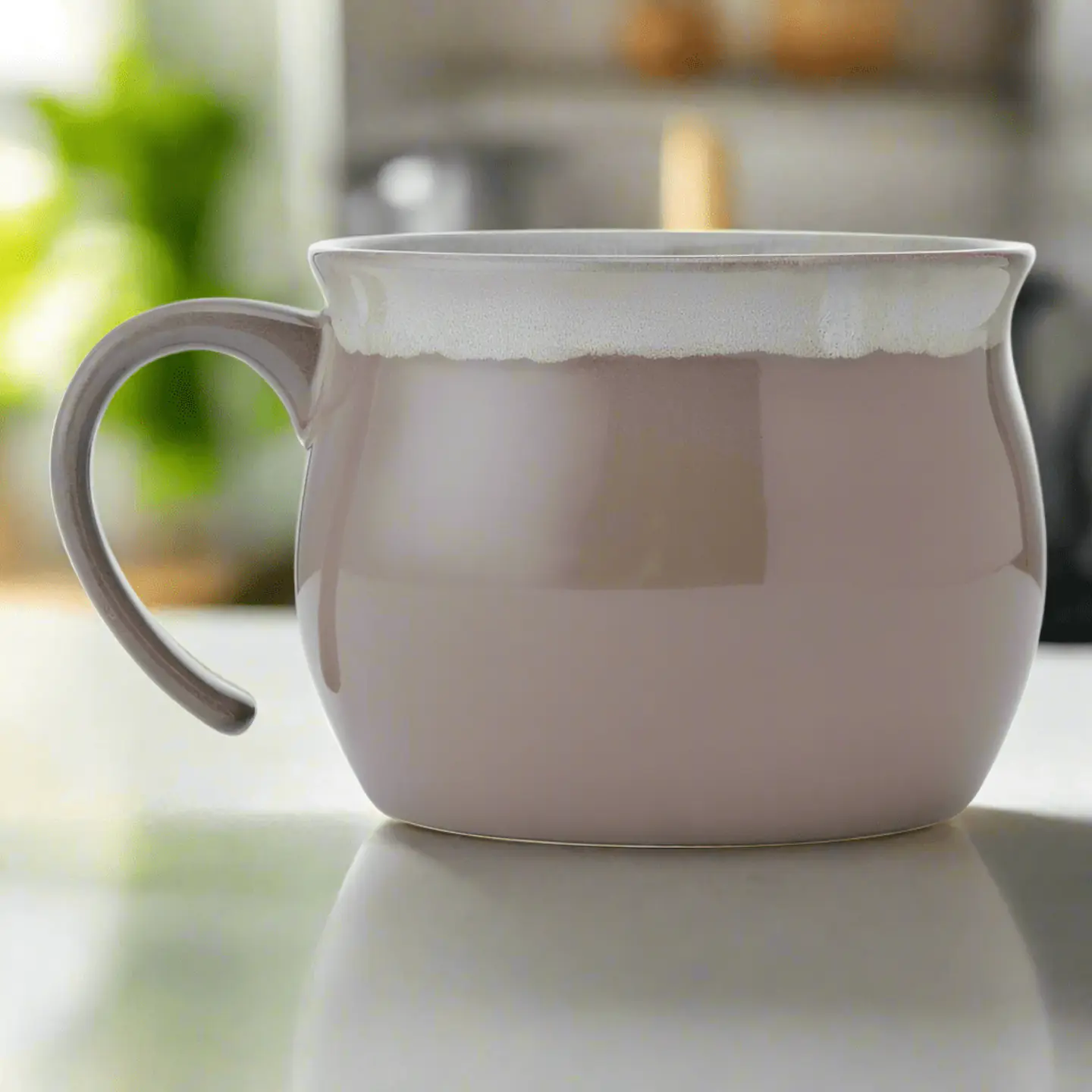 Brown Banded Jumbo Soup Mug