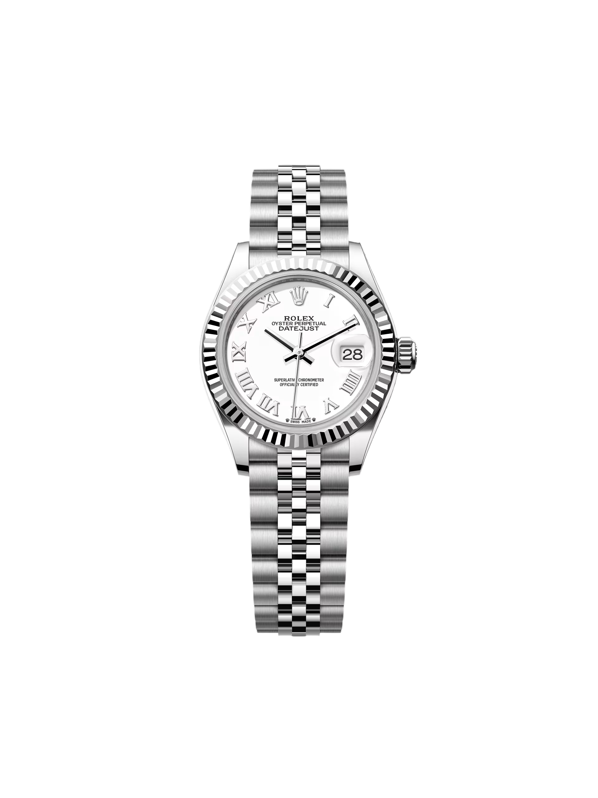 [2026 Mirror Grade]RLX Lady-Datejust 28mm 279174 White Roman Dial Oyster Bracelet