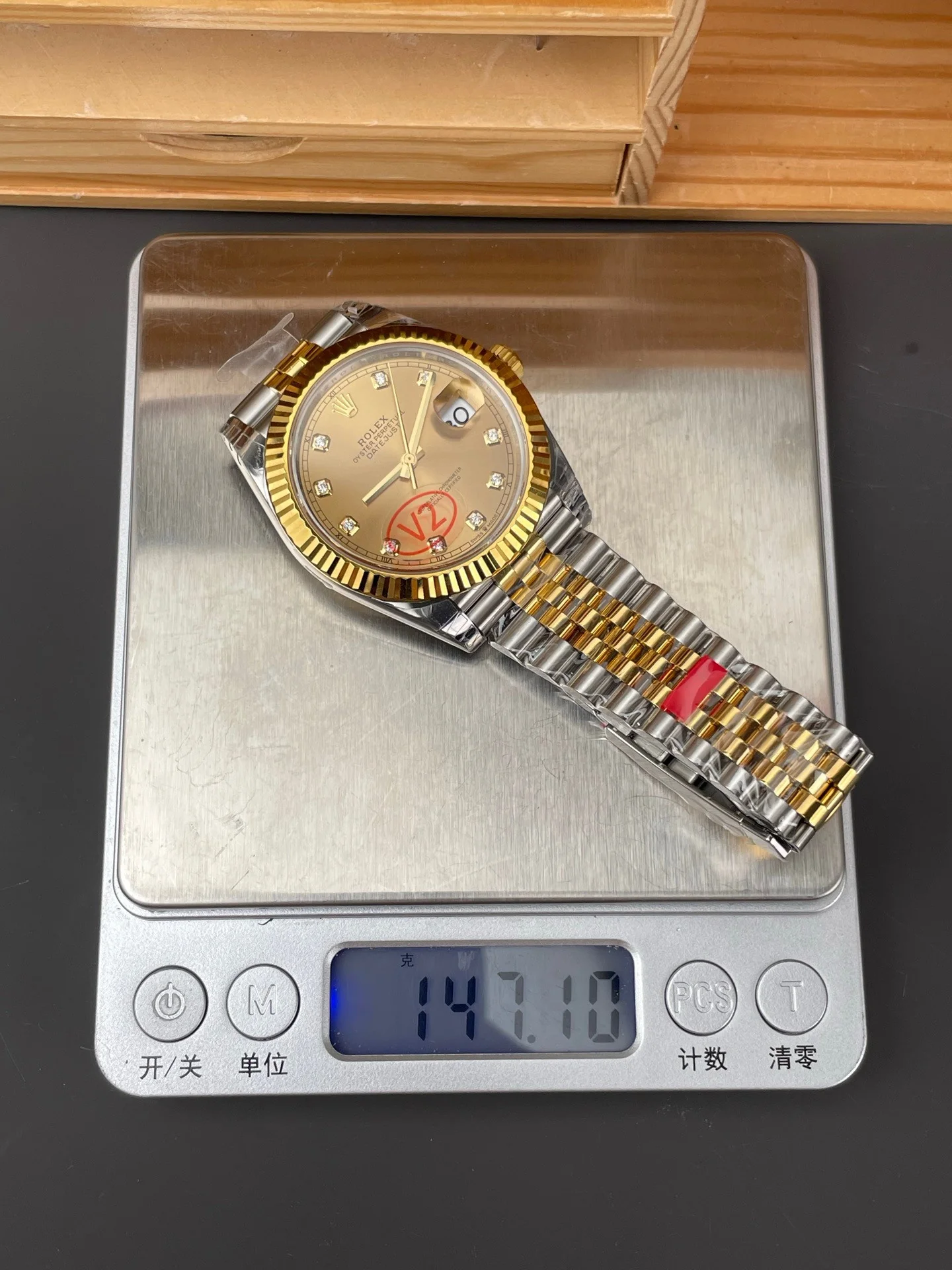 Two-tone Champagne Diamond Dial Datejust V2 Version