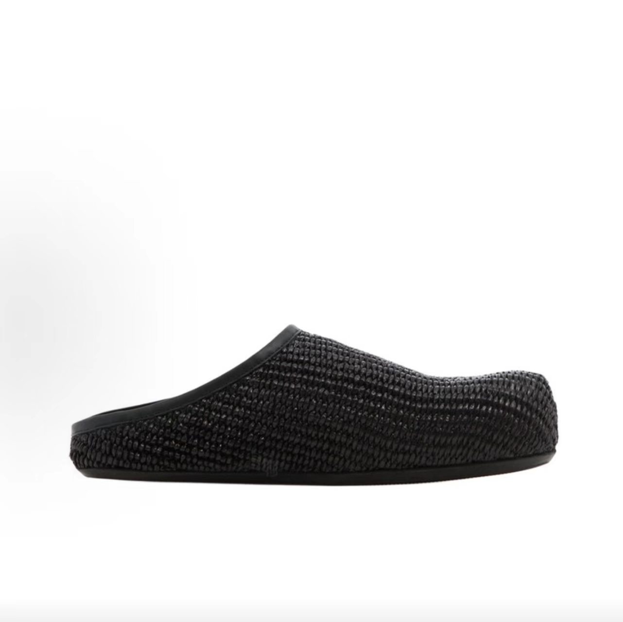 Marni Fussbett Black Raffia Logo Mule