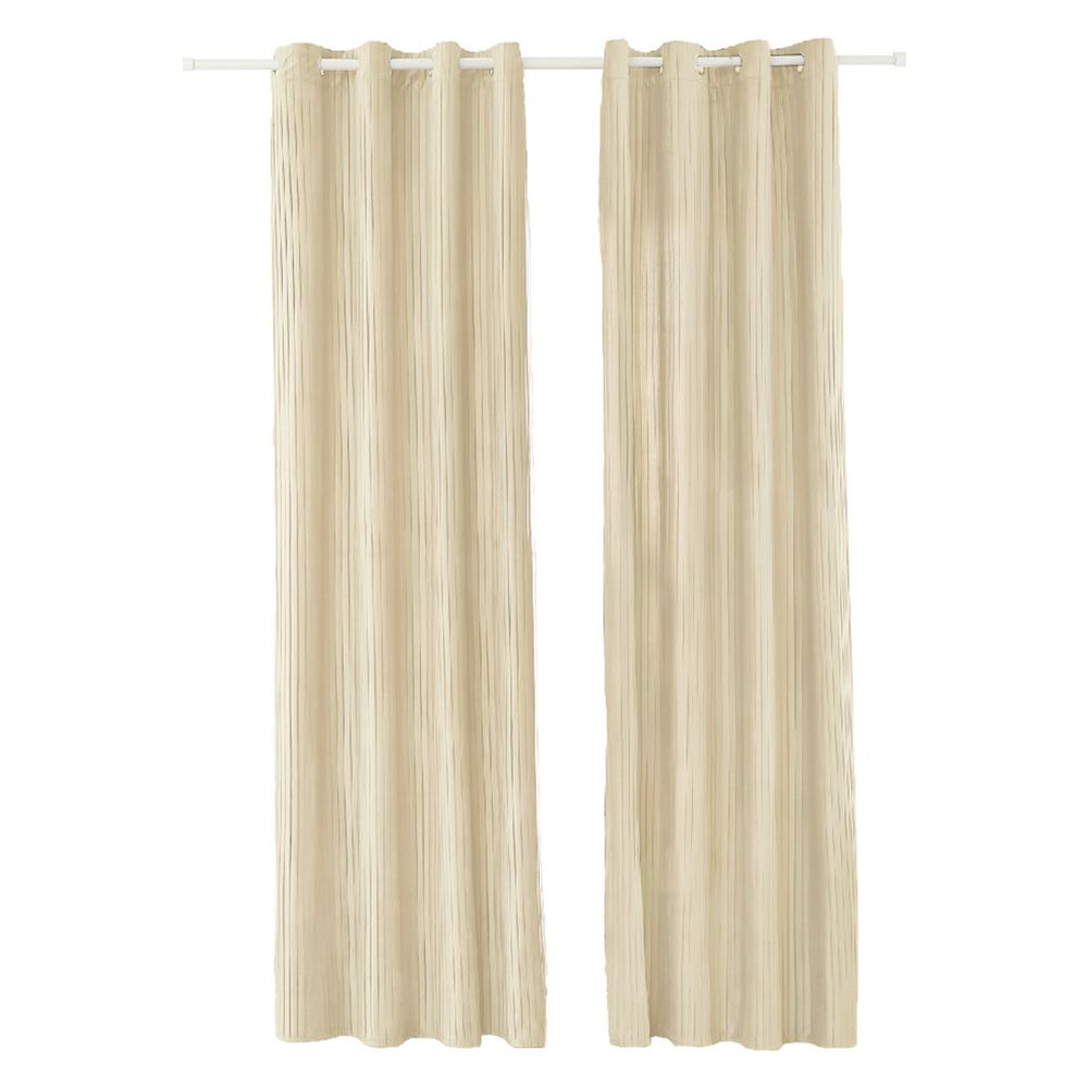 SMUKEE Zasłony aksamitne na przelotkach 135 x 250 cm Smukee Home, 2 szt., beżowe