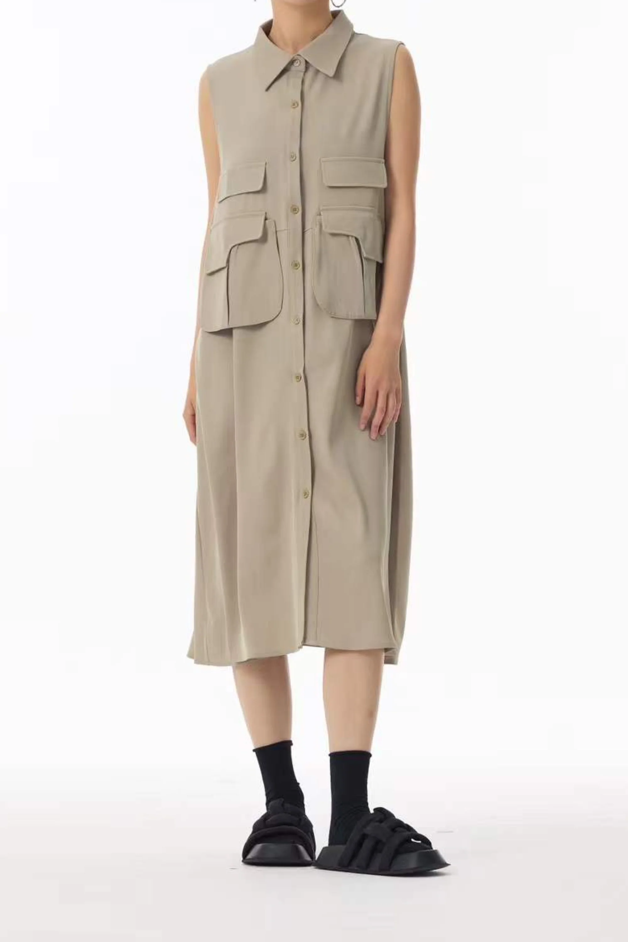 Banana Cream Cargo Dress