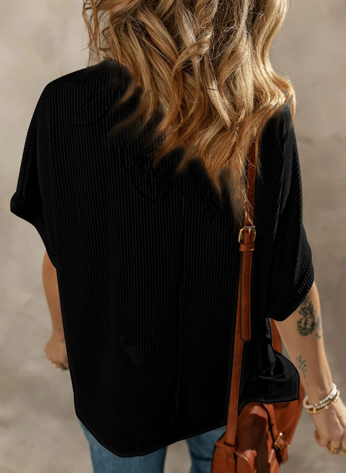 Womens Ladies Plus Size Tops for Women 2026 Fashion Summer Short Sleeve Solid Casual T-Shirts Work Business Loose Tee Shirts Texture Waffle Knit Tunic Top Blouses Black XX-Large