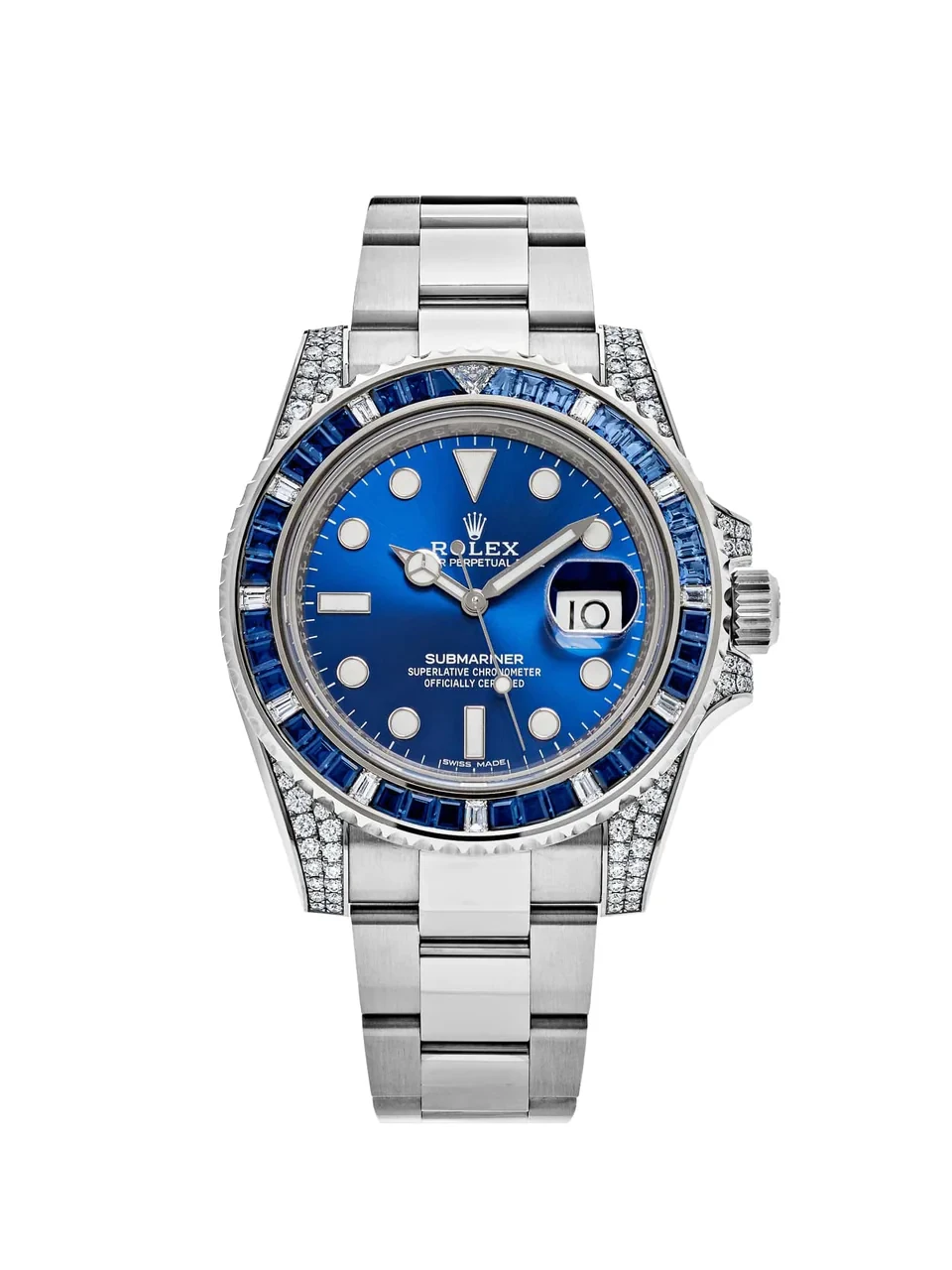 [2026 Mirror Grade]Rolex Submariner Date 116659SABR 18K White Gold Diamonds Sapphires UNWORN