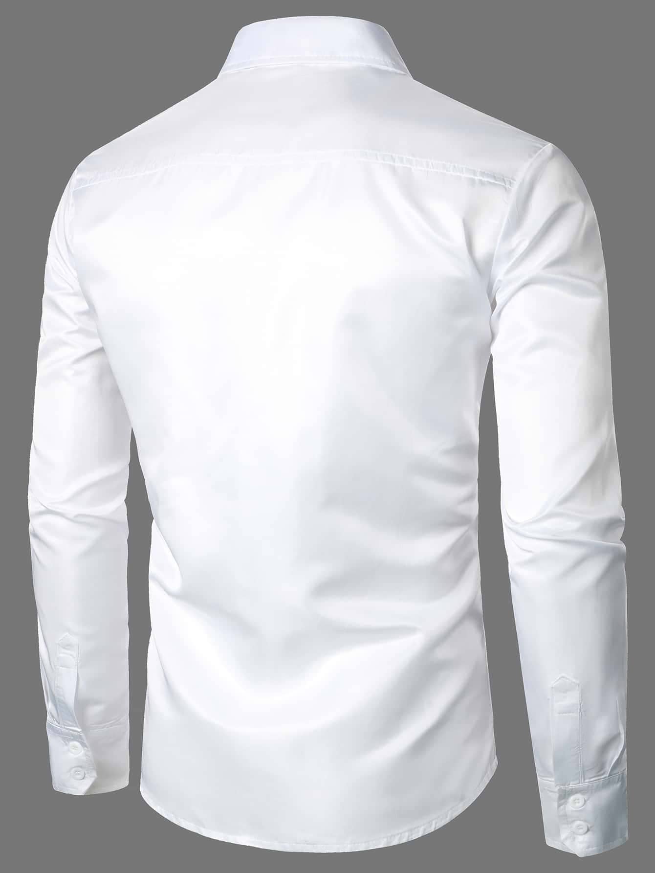Men Button Front Solid Shirt