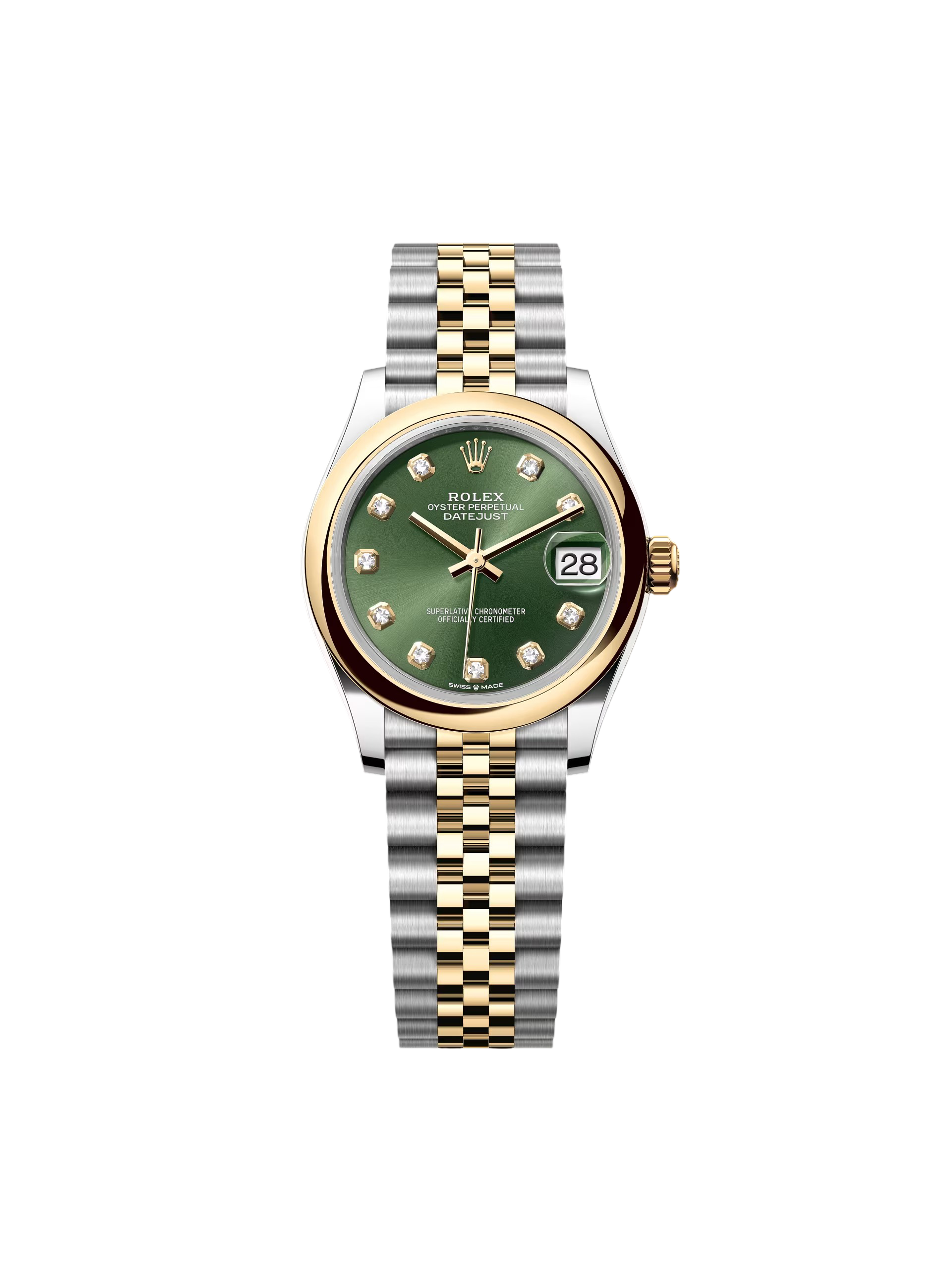[2026 Mirror Grade]RLX Datejust m278243-0029/0030 31mm Olive Green Dial Yellow Rolesor Oyster Watch